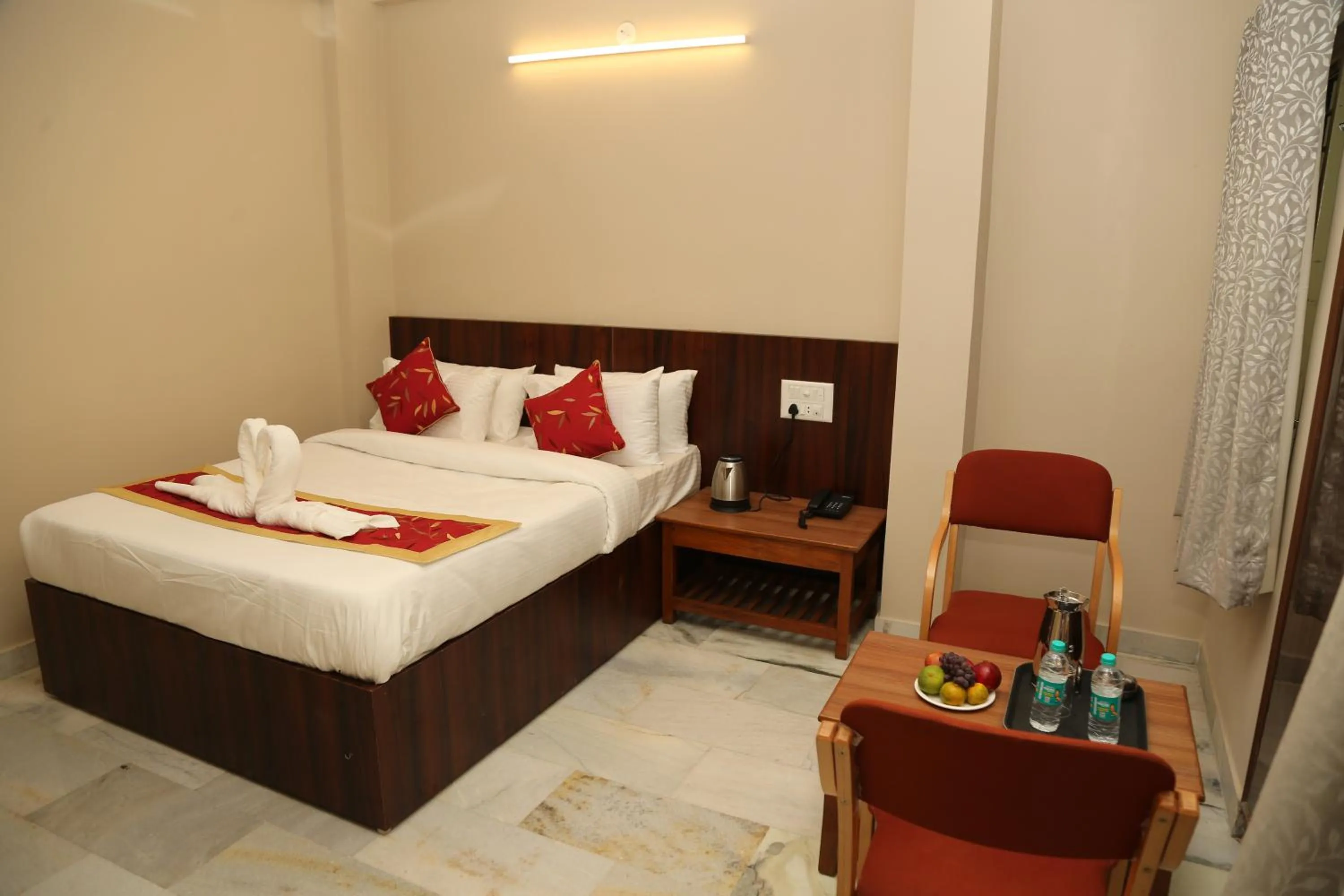 Bed in Soundarya Hotel