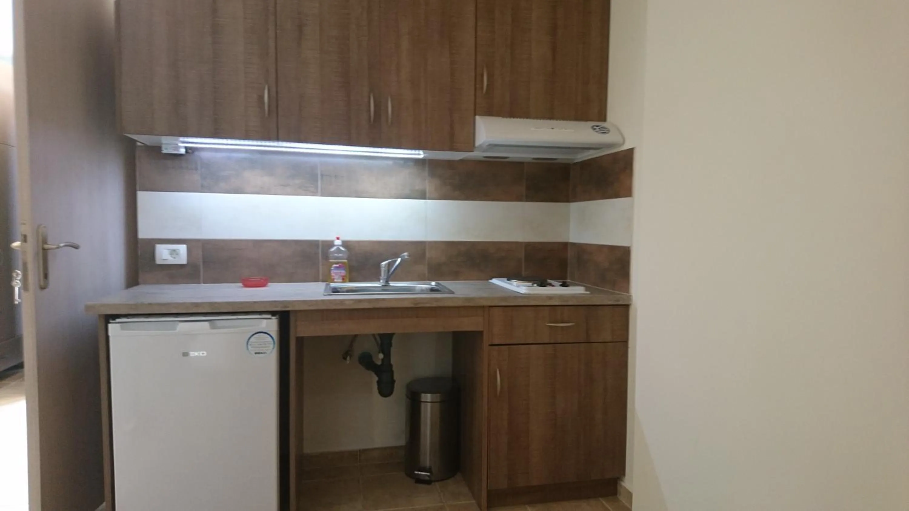 Kitchen or kitchenette in Coralli Hotel