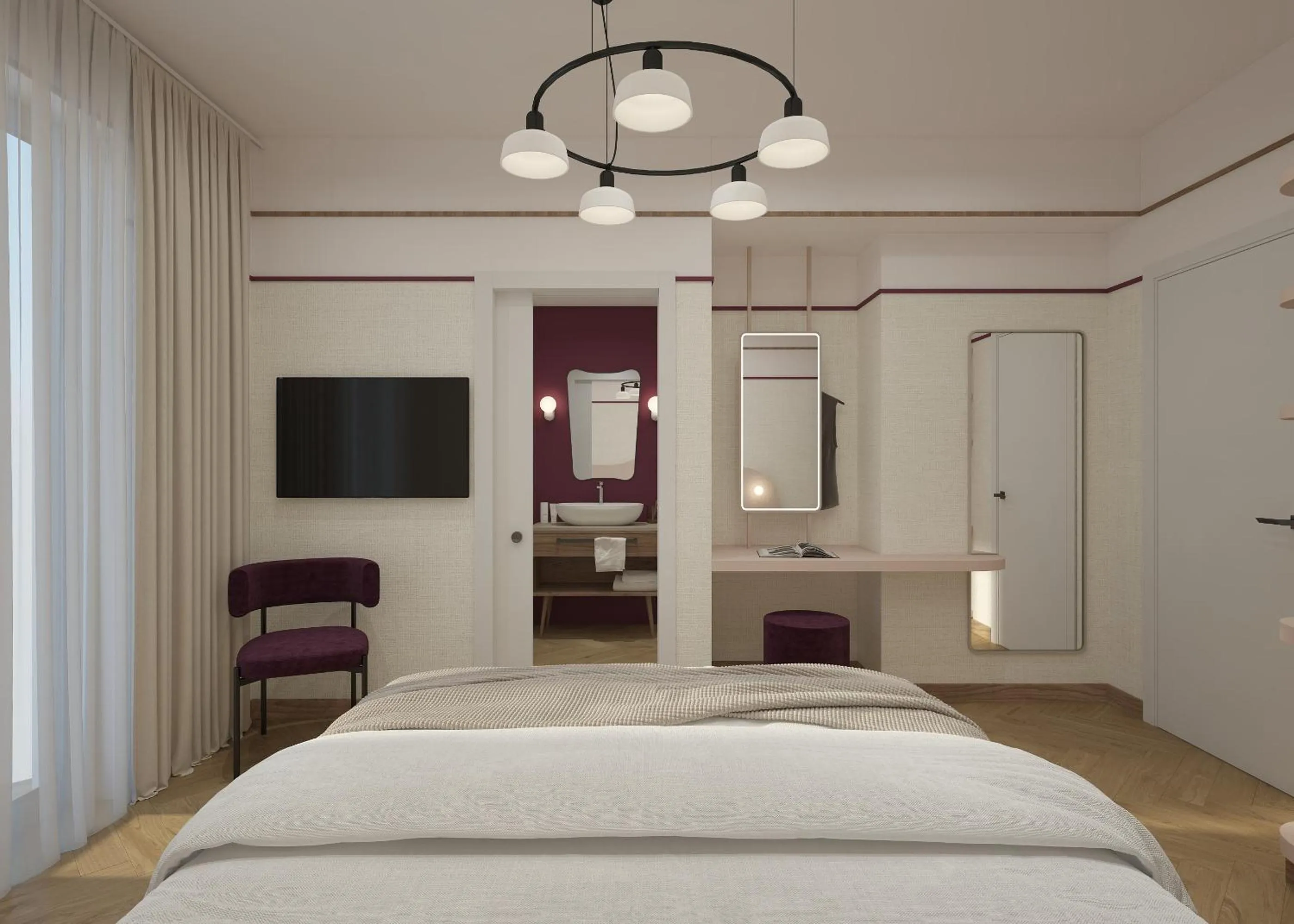 Bed in Hotel Taormina