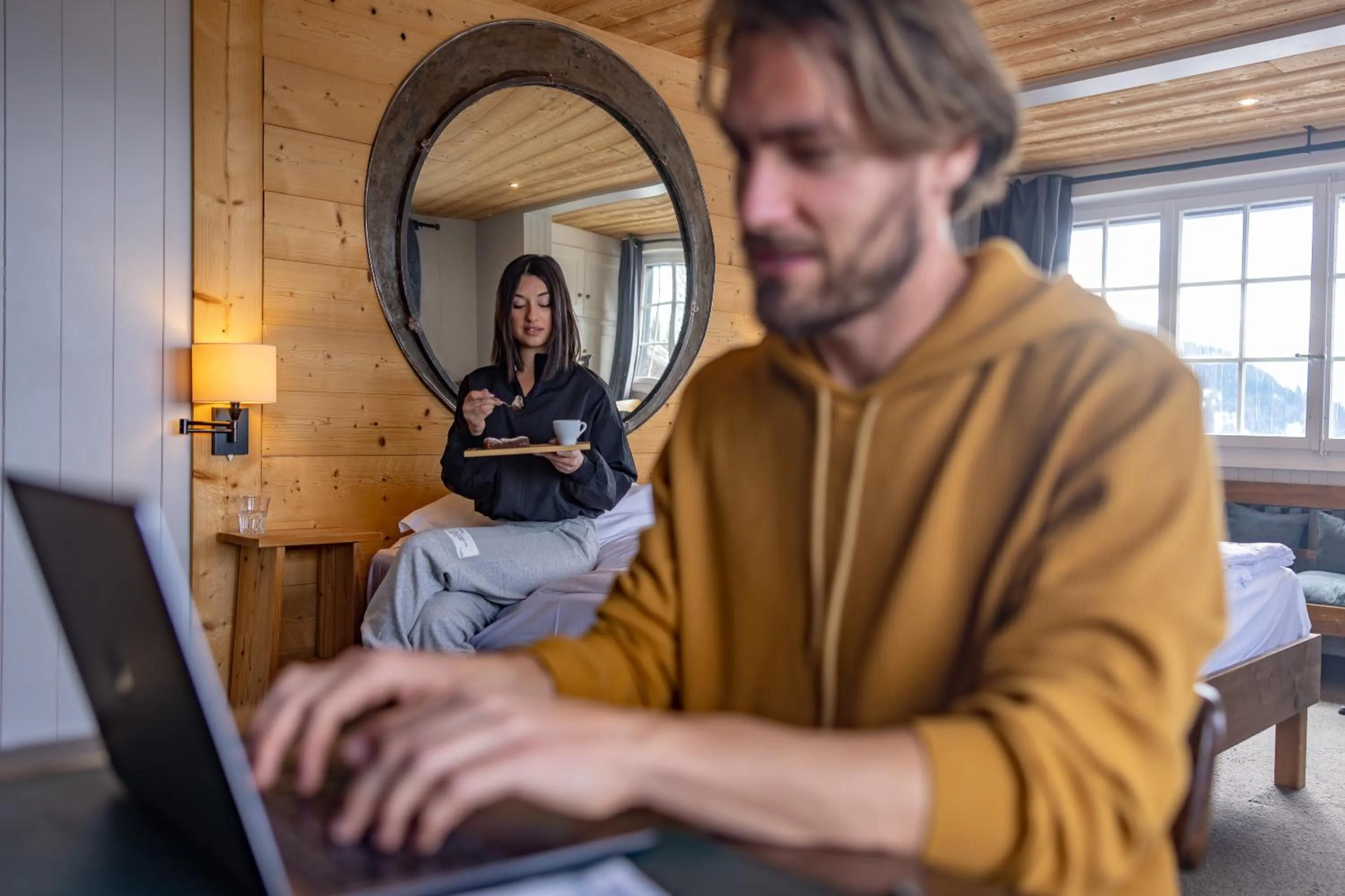 Bedroom in Le Coucou Hotel Restaurant & Lounge-Bar