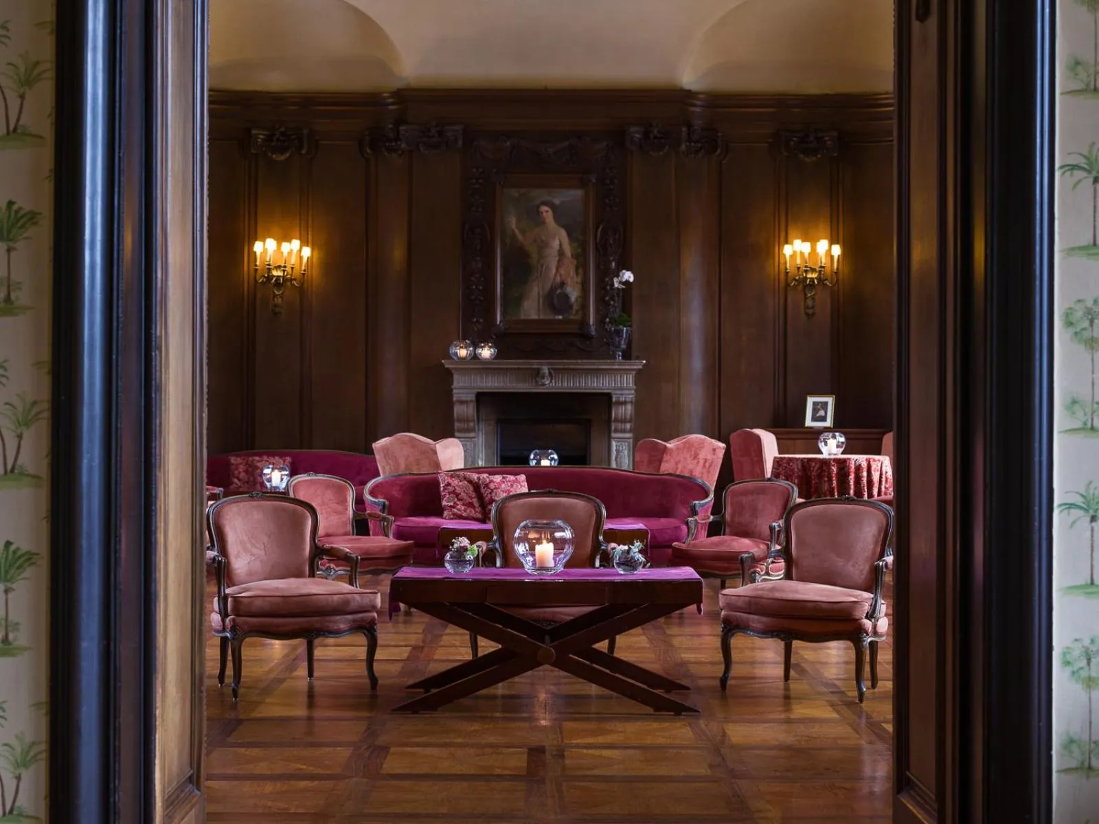 Lounge or bar in Gästehaus Schloss Saareck