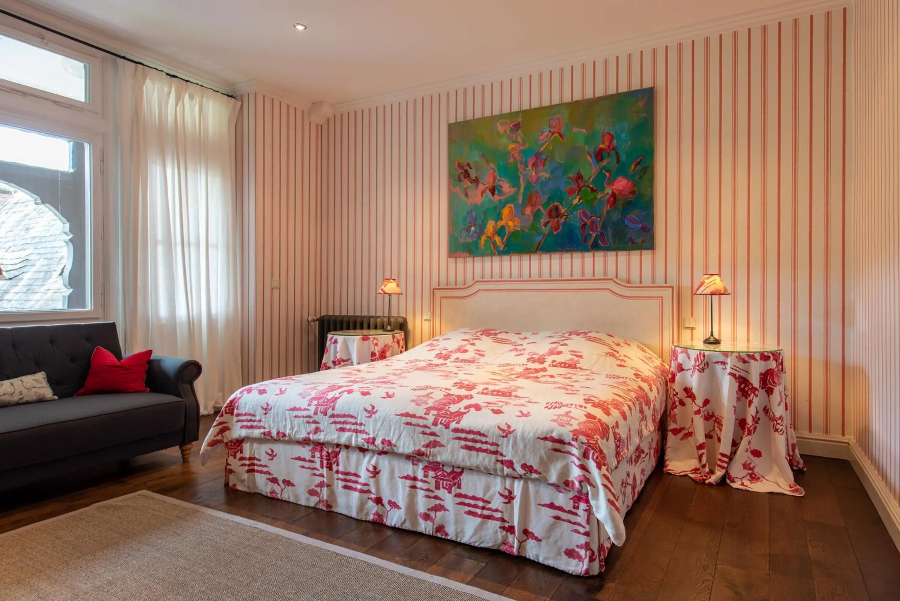 Bedroom, Bed in Gästehaus Schloss Saareck