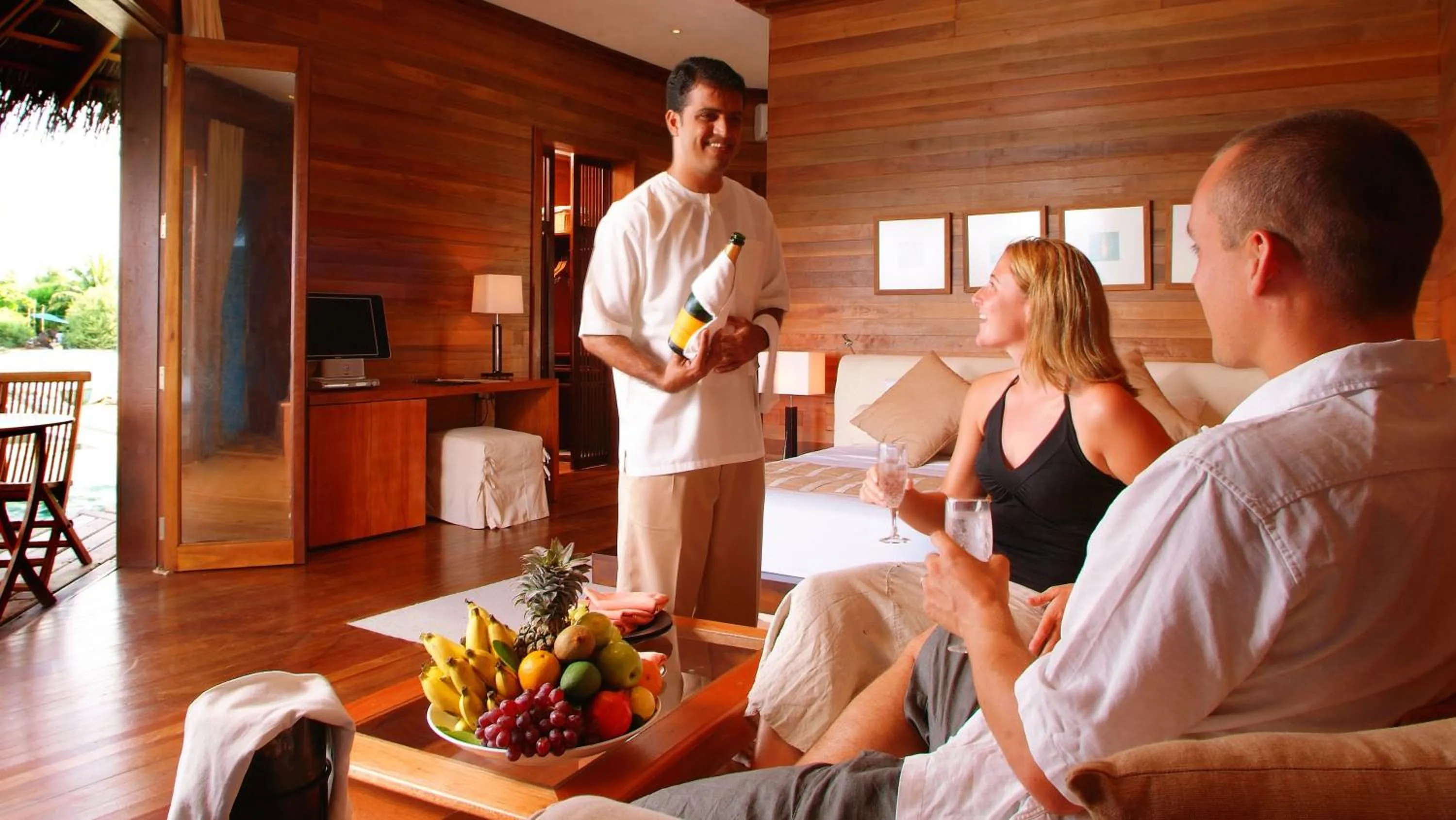 Seating area in Adaaran Prestige Water Villas - with Dine around Premium All inclusive - 24 hours