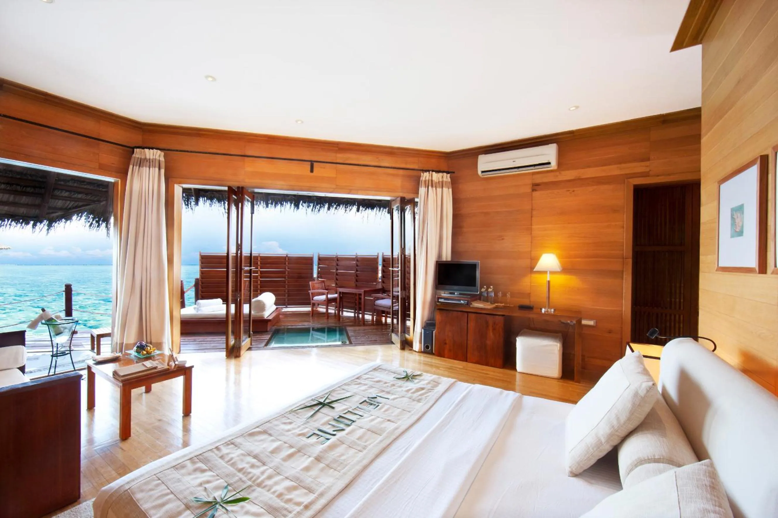 Photo of the whole room, Bed in Adaaran Prestige Water Villas - with Dine around Premium All inclusive - 24 hours