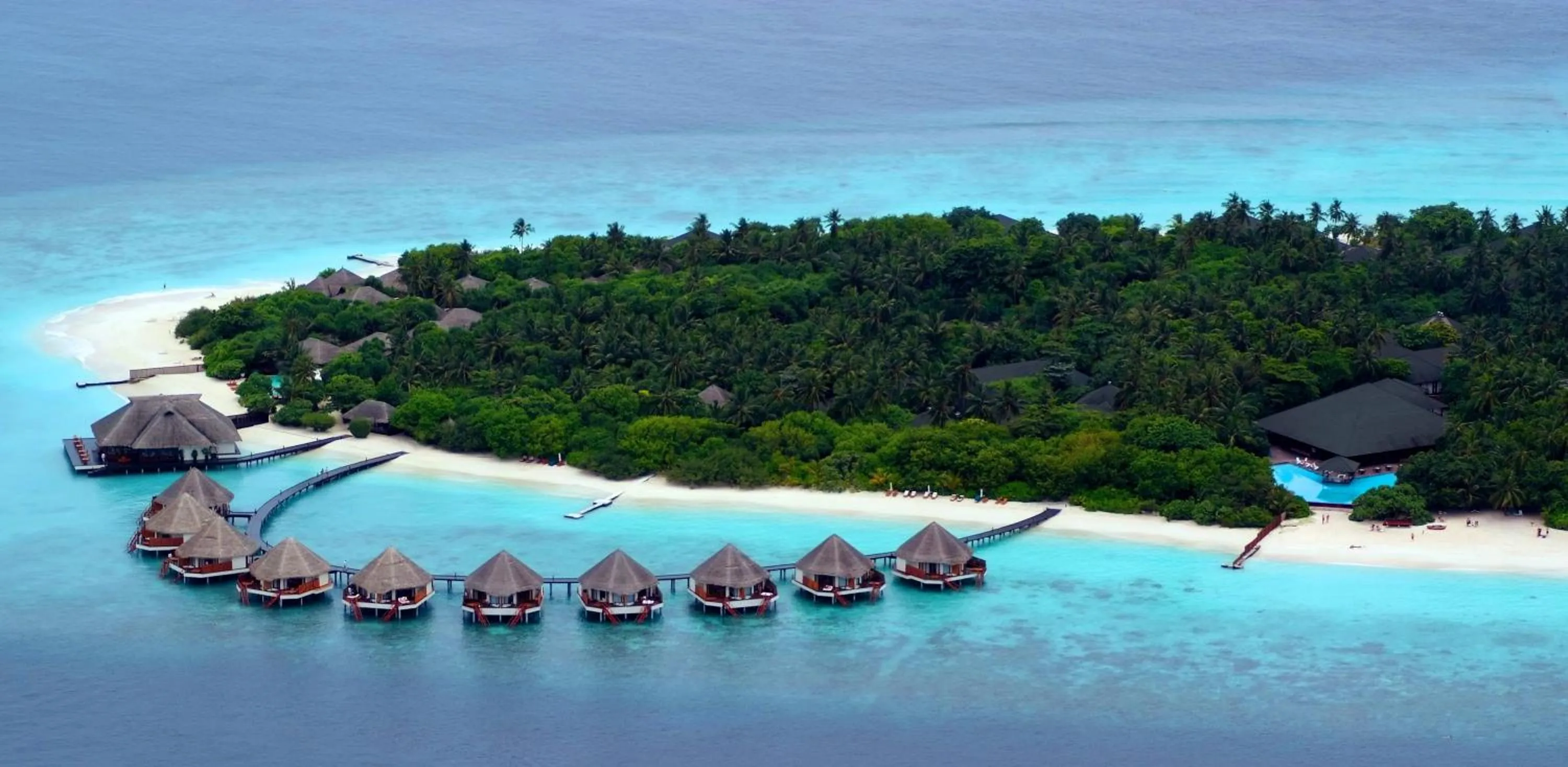 Bird's eye view in Adaaran Prestige Water Villas - with Dine around Premium All inclusive - 24 hours