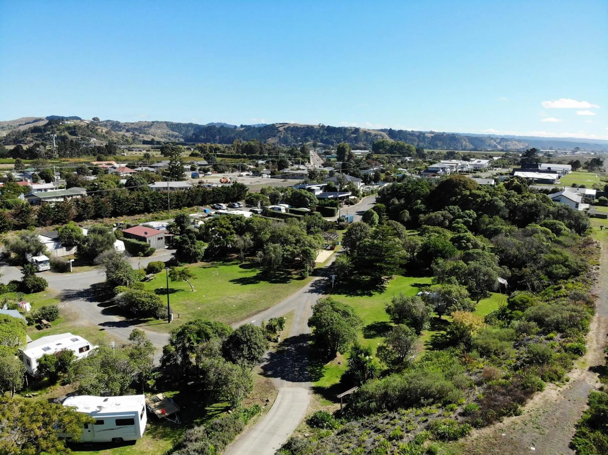 Bird's eye view in Napier Beach TOP 10 Holiday Park & Motels