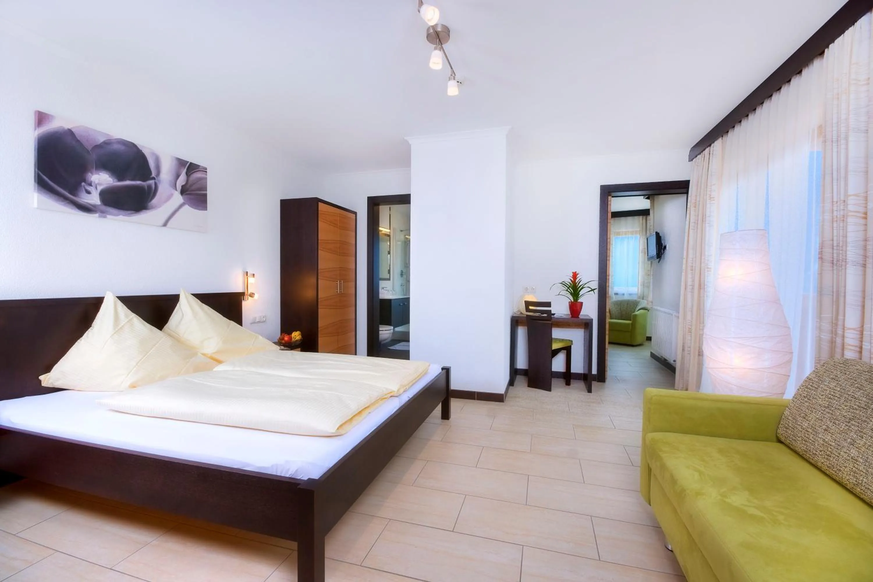 Bedroom, Bed in Panoramahotel Burgeck