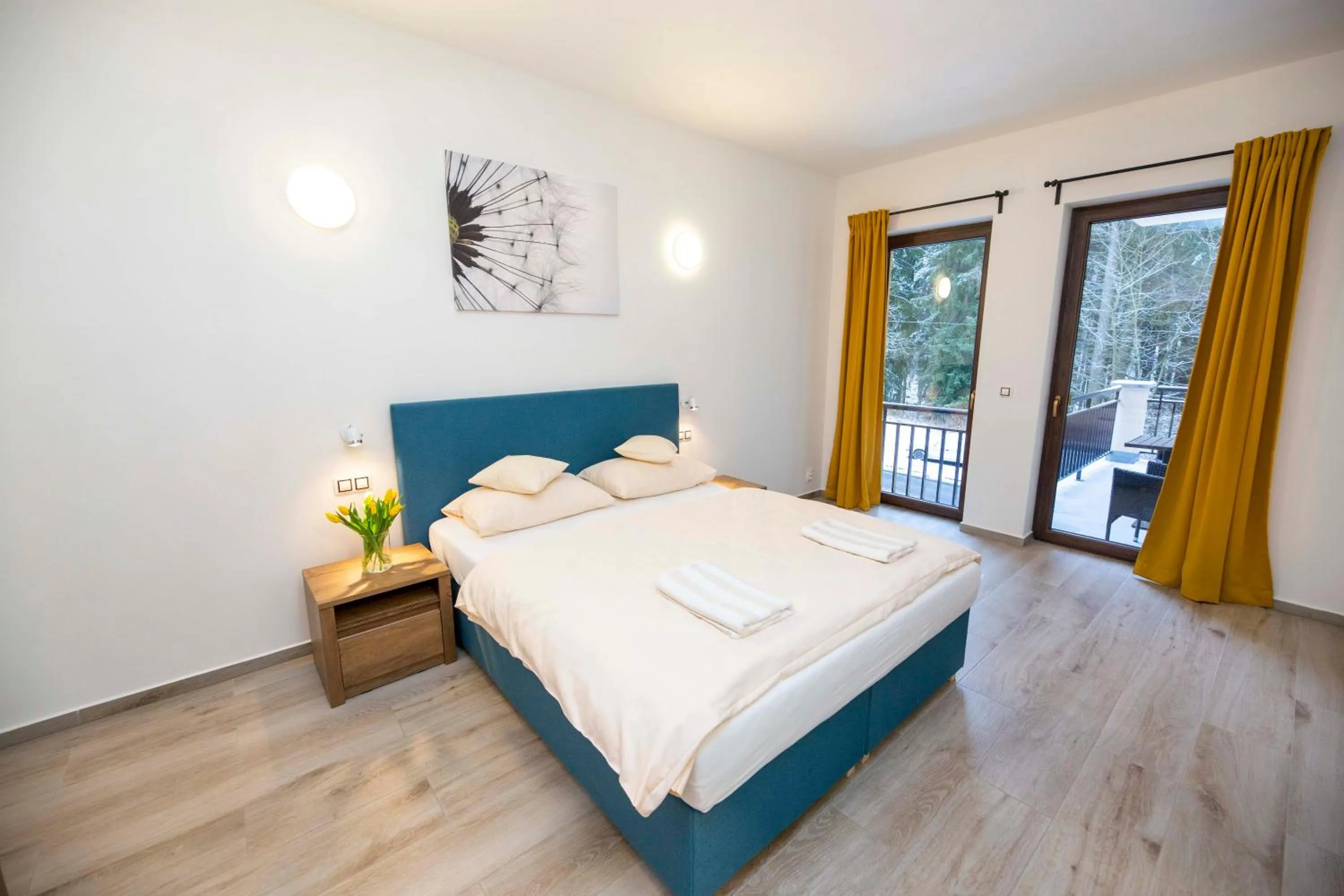 Bed in Spa & Wellness Hotel St. Moritz