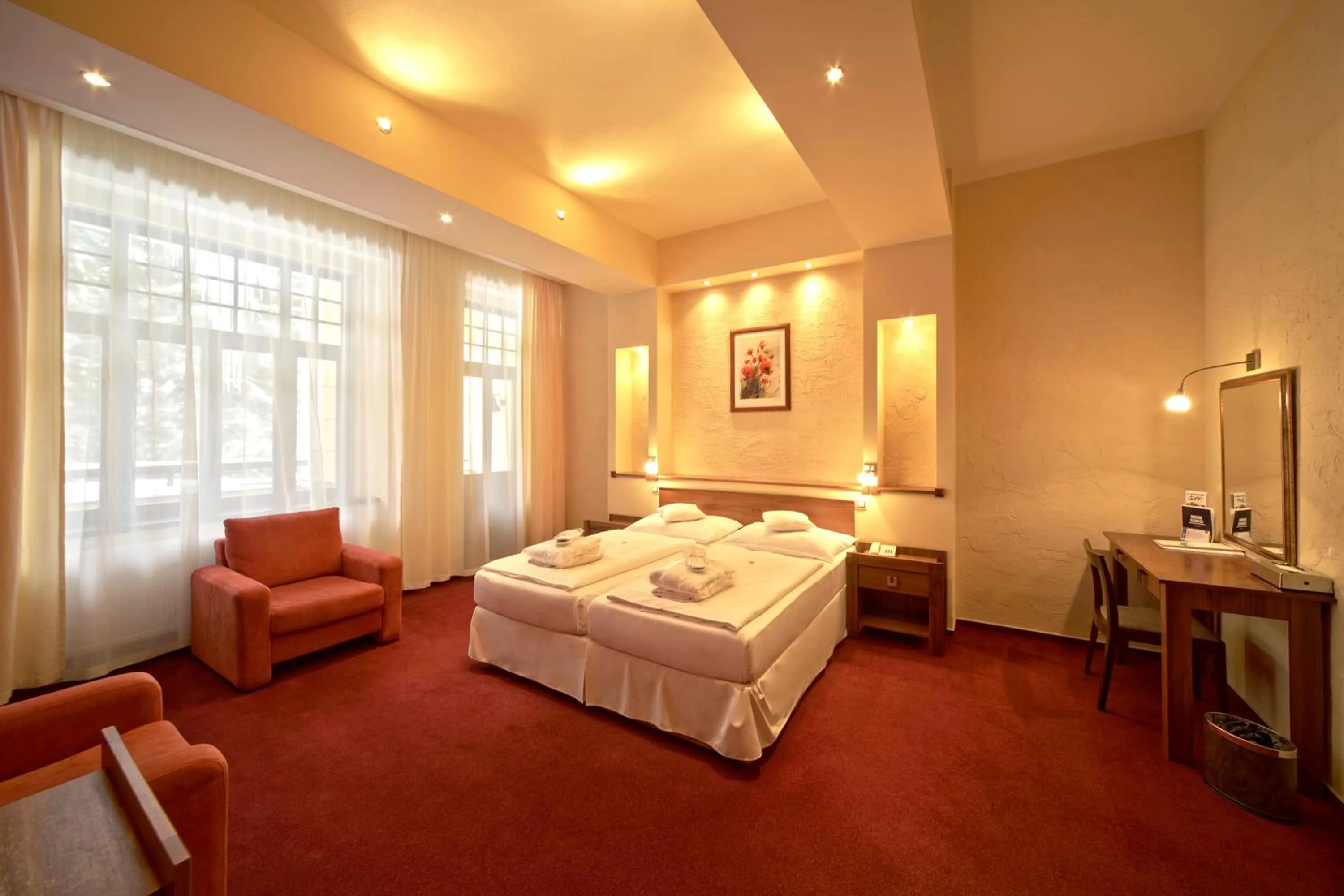 Bed in Spa & Wellness Hotel St. Moritz