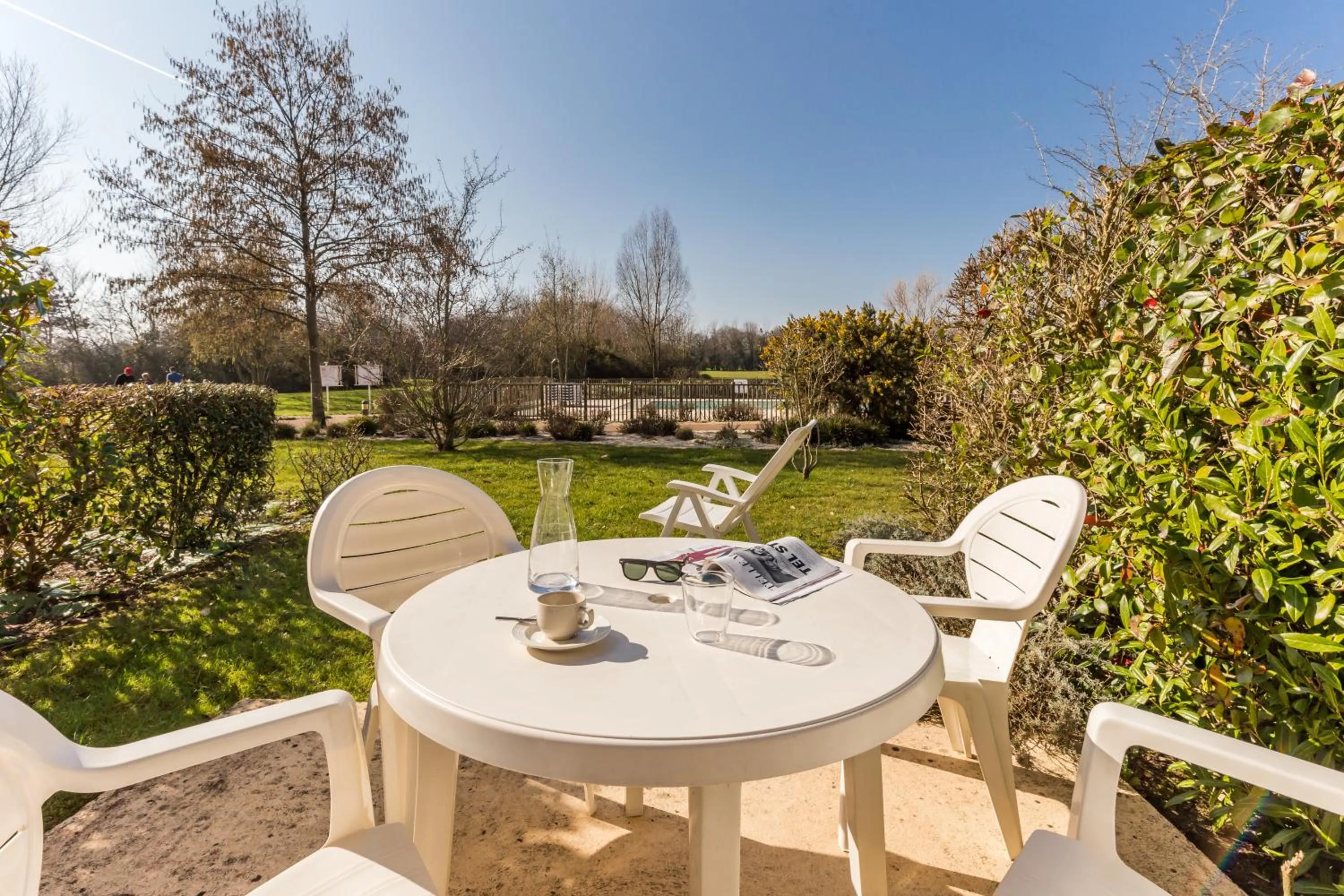 Patio in Résidence Pierre & Vacances le Green Beach