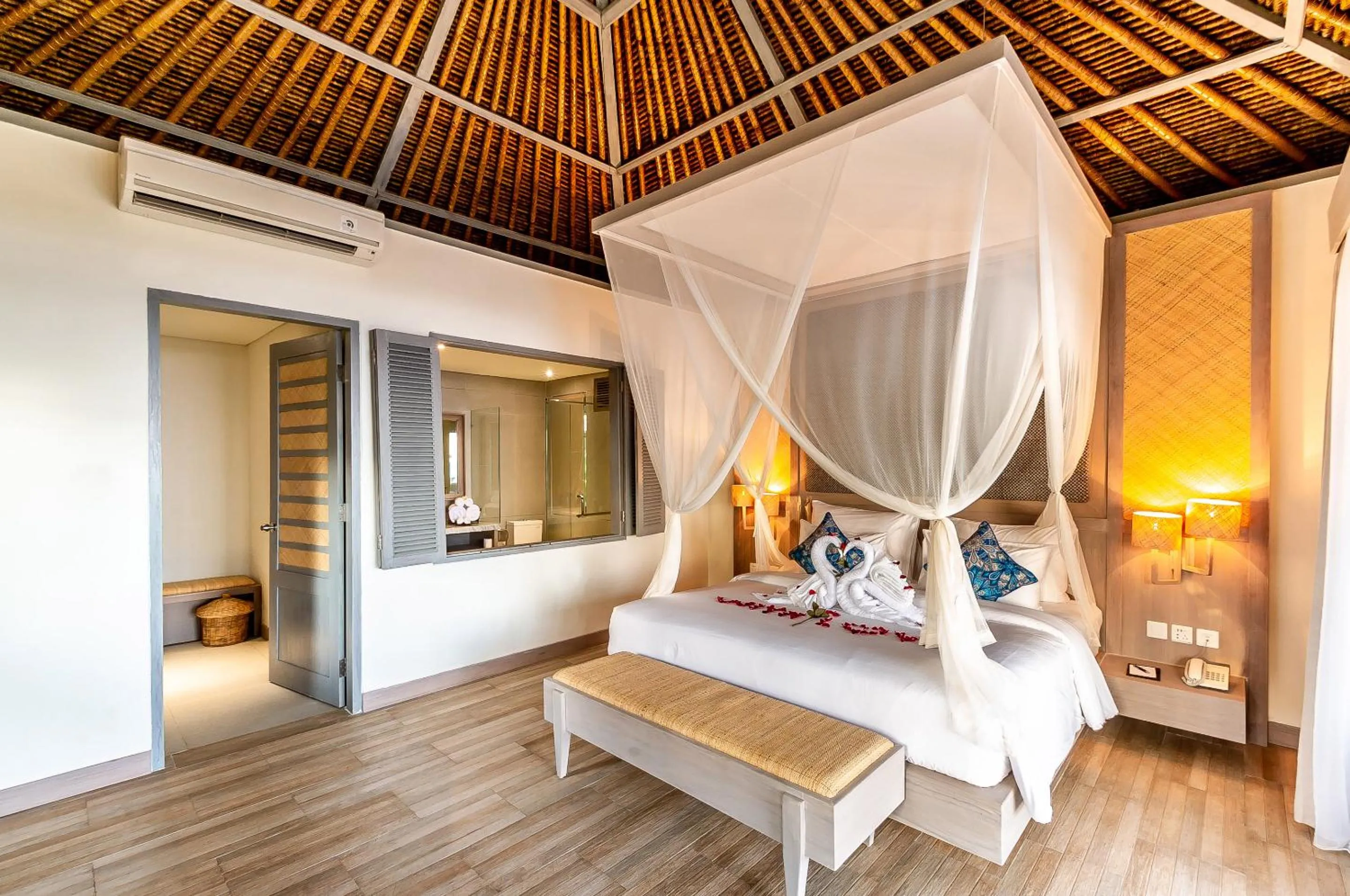 Bed in Nirwana Beach & Resort