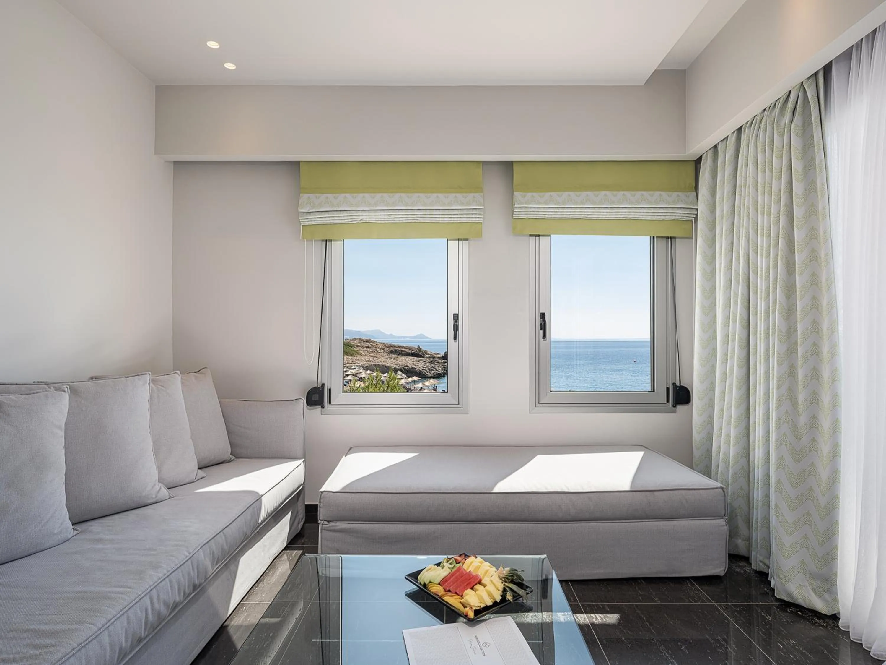 Living room, Bed in Kakkos Beach Hotel - Adults Only