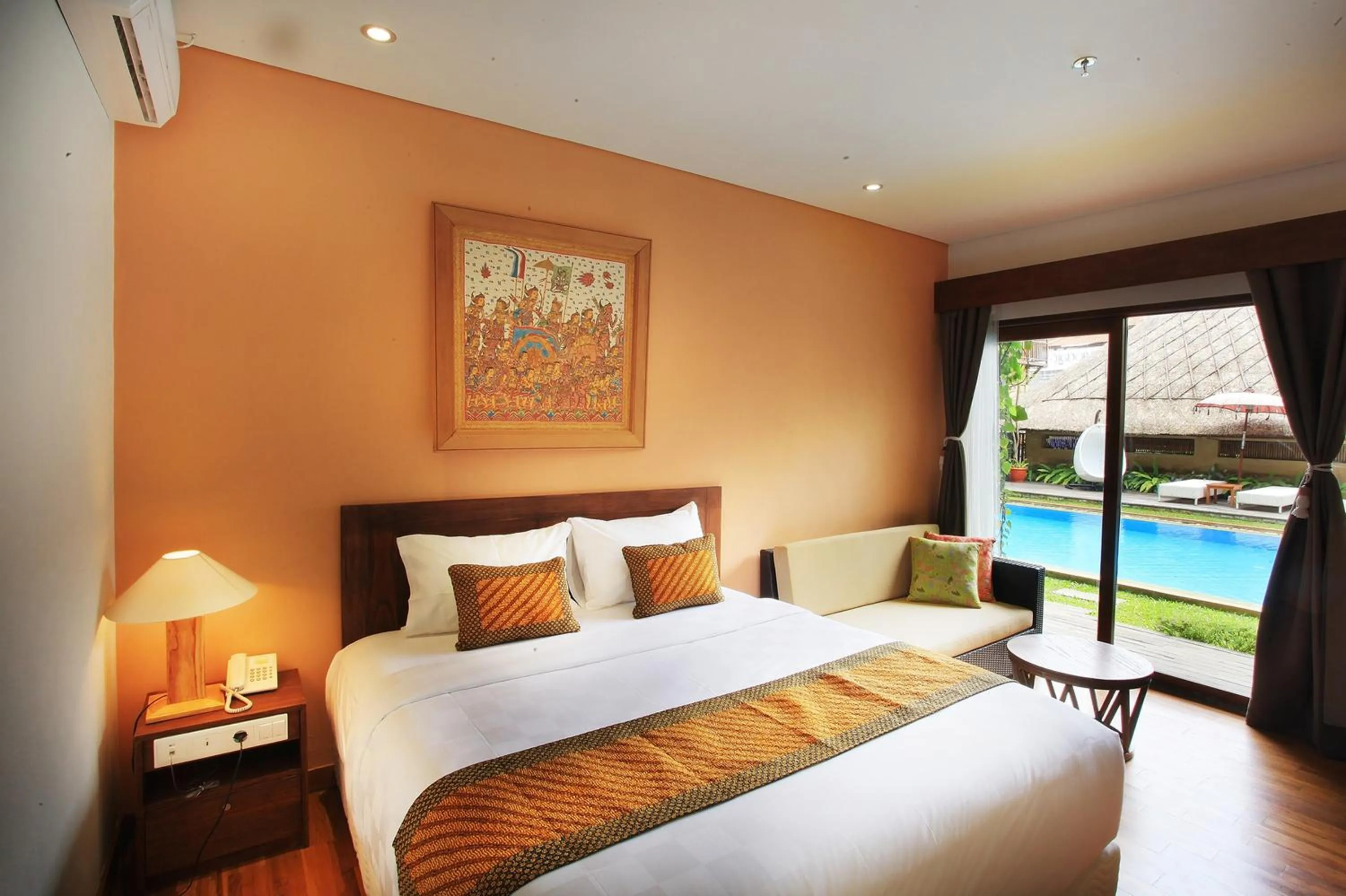 Bedroom, Bed in Hotel Puriartha Ubud