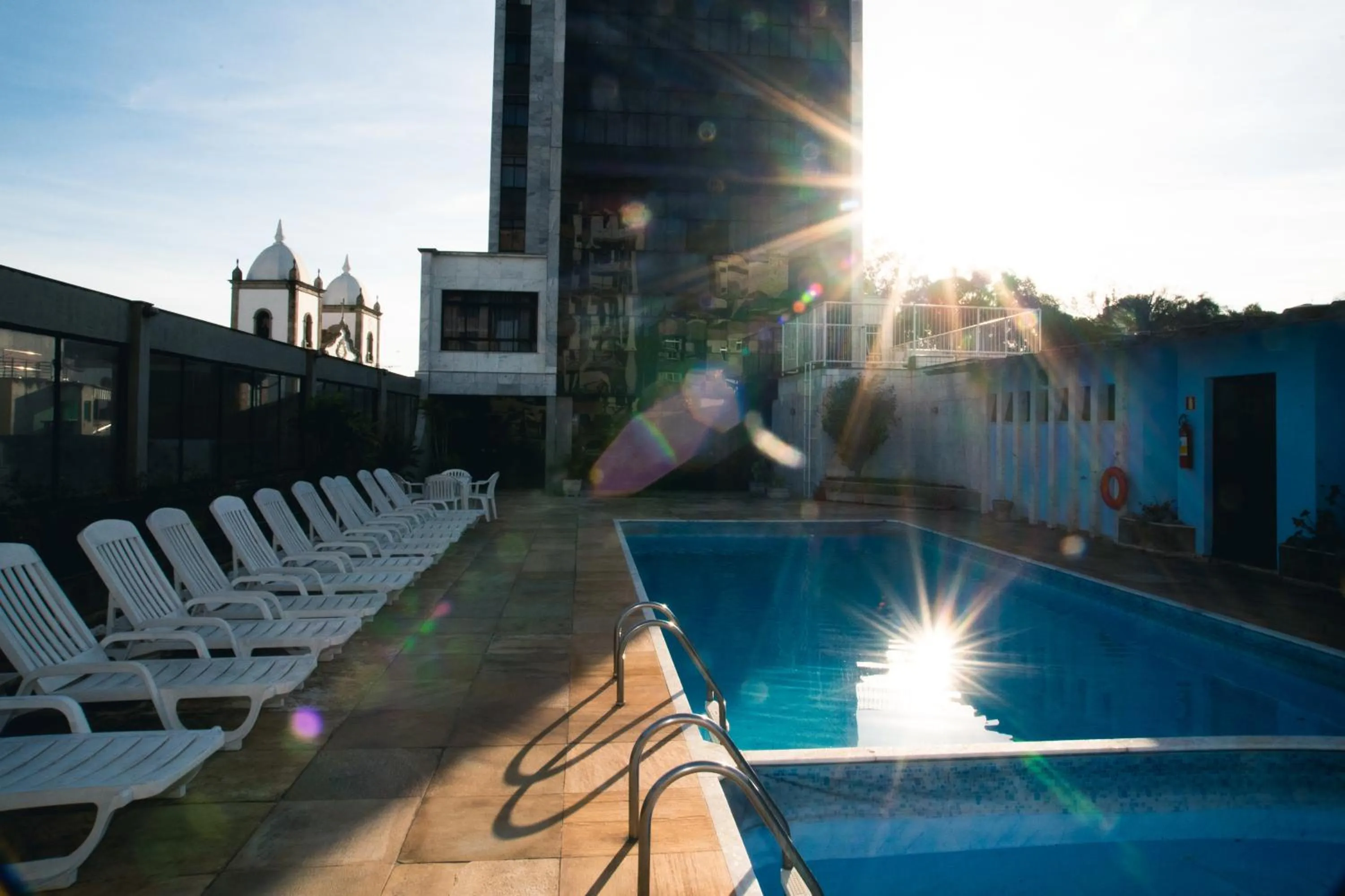 Pool view in Lucape Palace Hotel