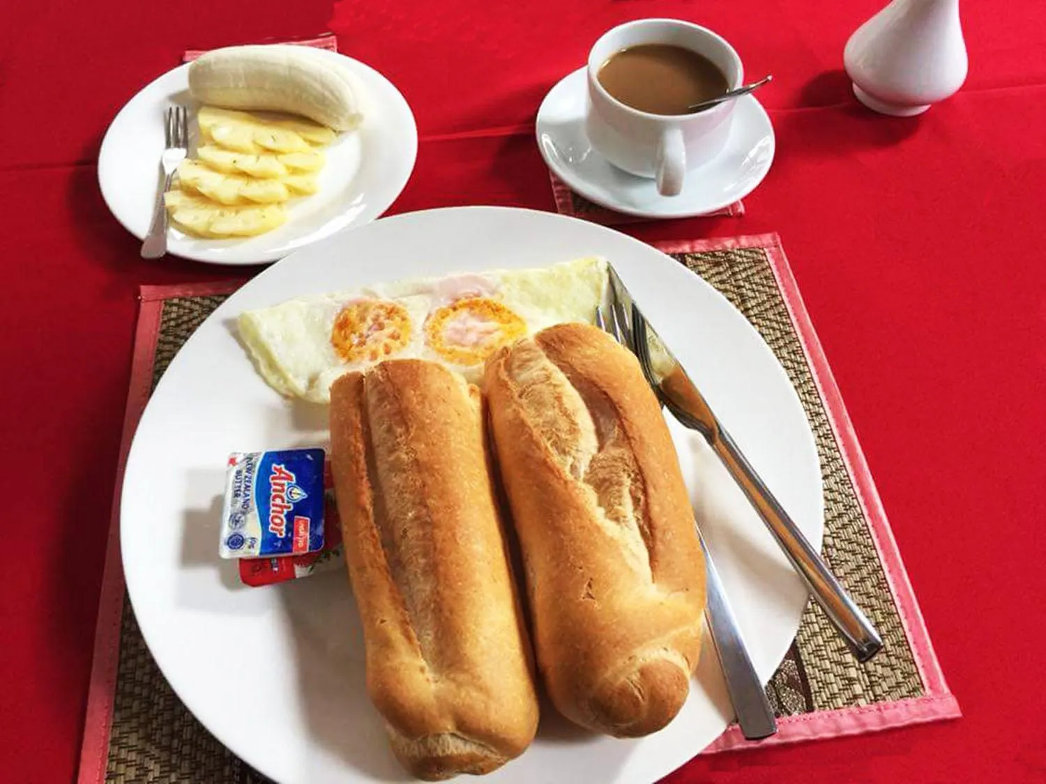American breakfast in Bou Savy Villa
