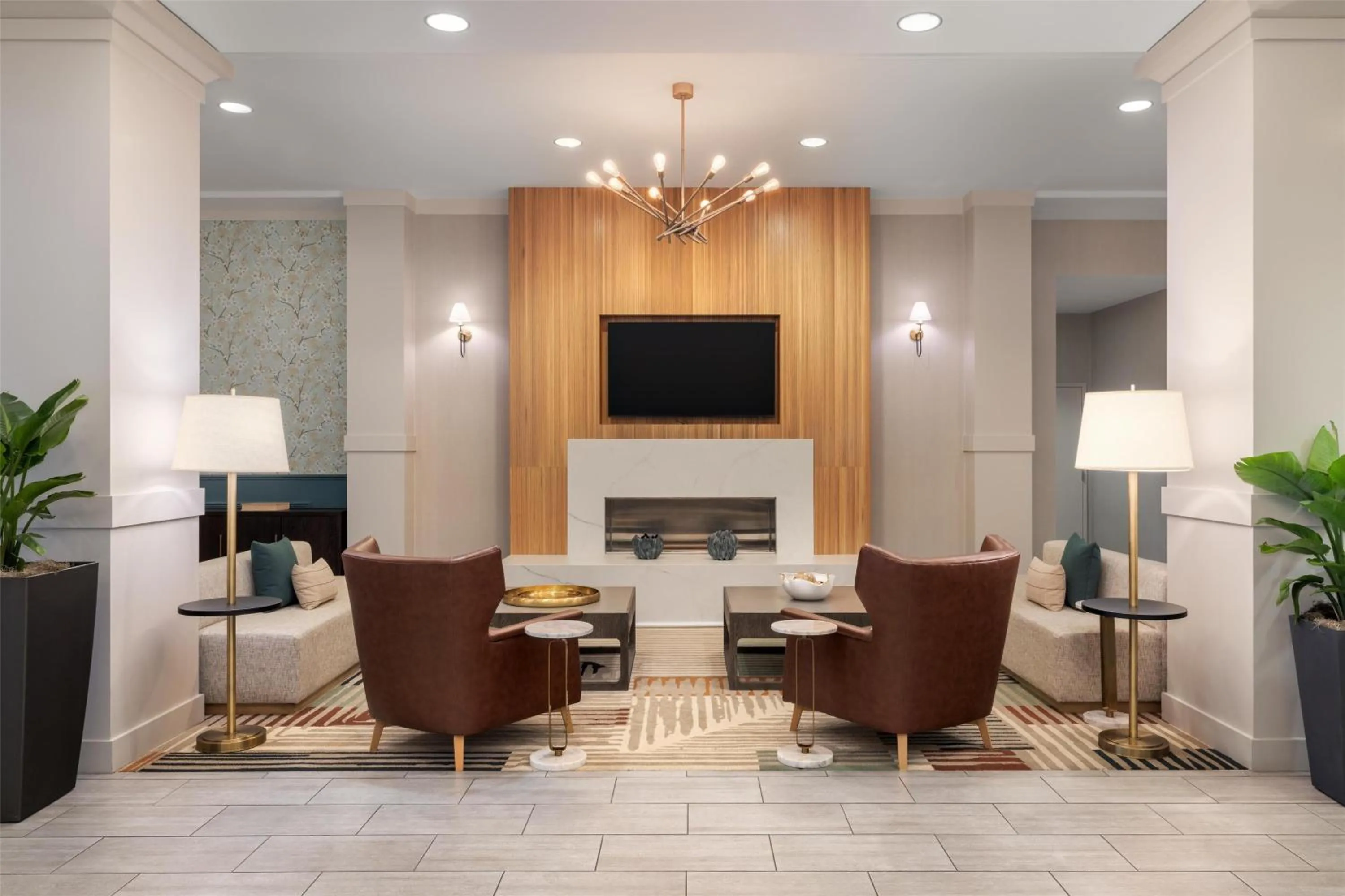 Communal lounge/ TV room in Hilton Garden Inn Shirlington