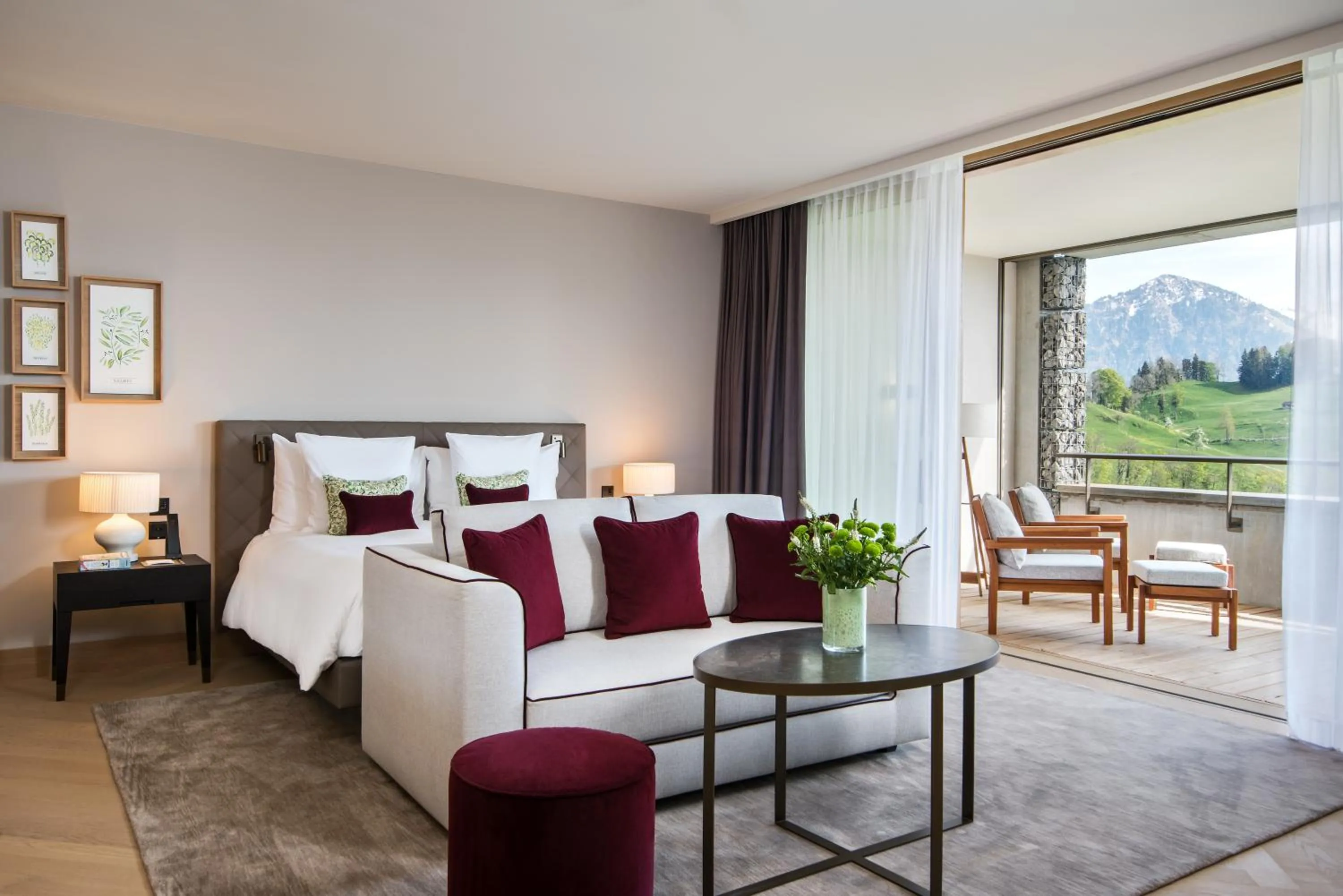 Bed in Waldhotel by Bürgenstock