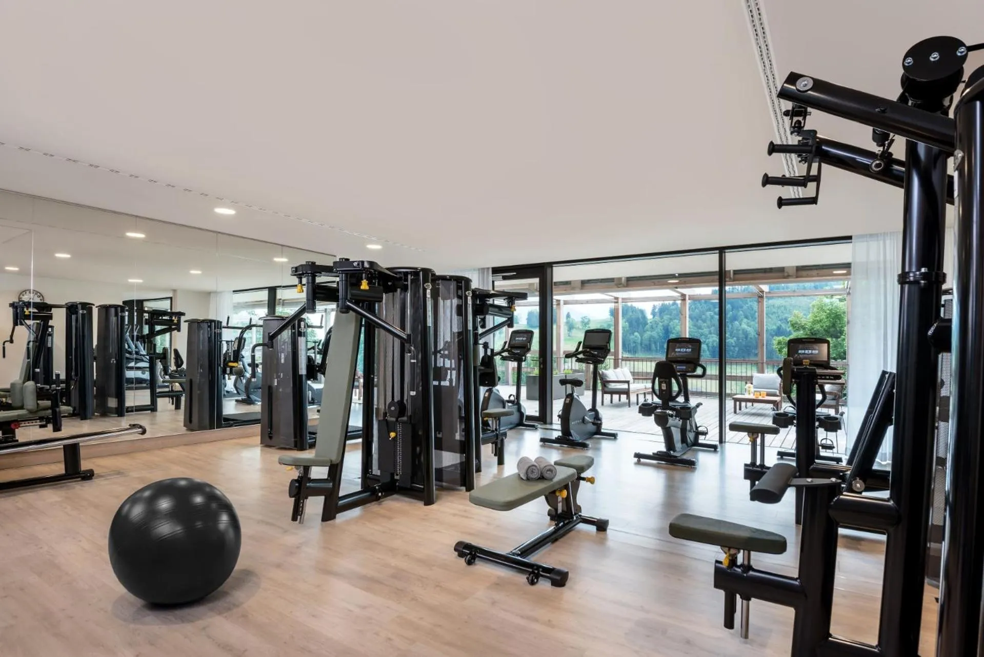 Fitness centre/facilities in Waldhotel by Bürgenstock