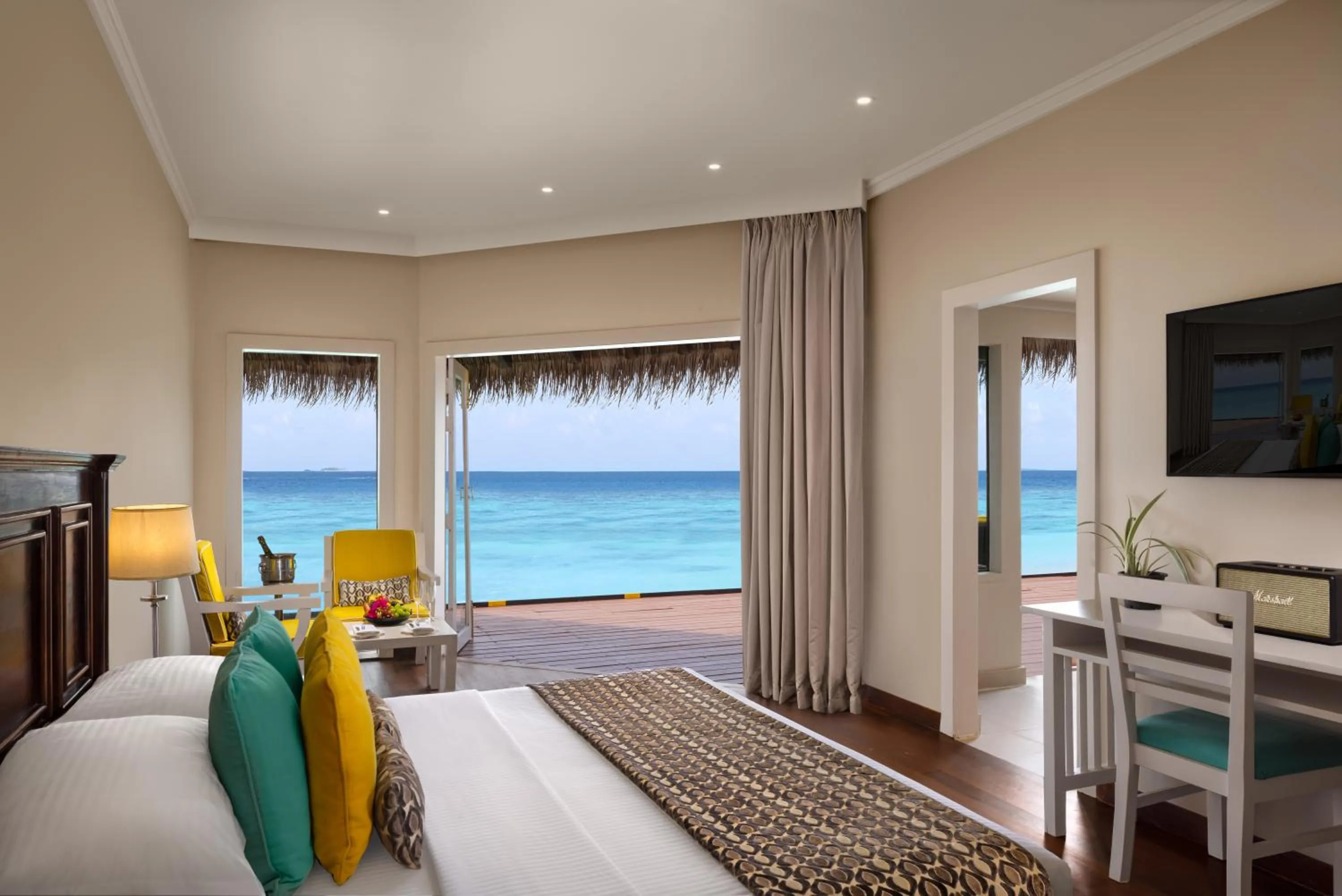 Bedroom, Bed in Adaaran Club Rannalhi - All Inclusive - 45 Minutes away from Male by Speedboat