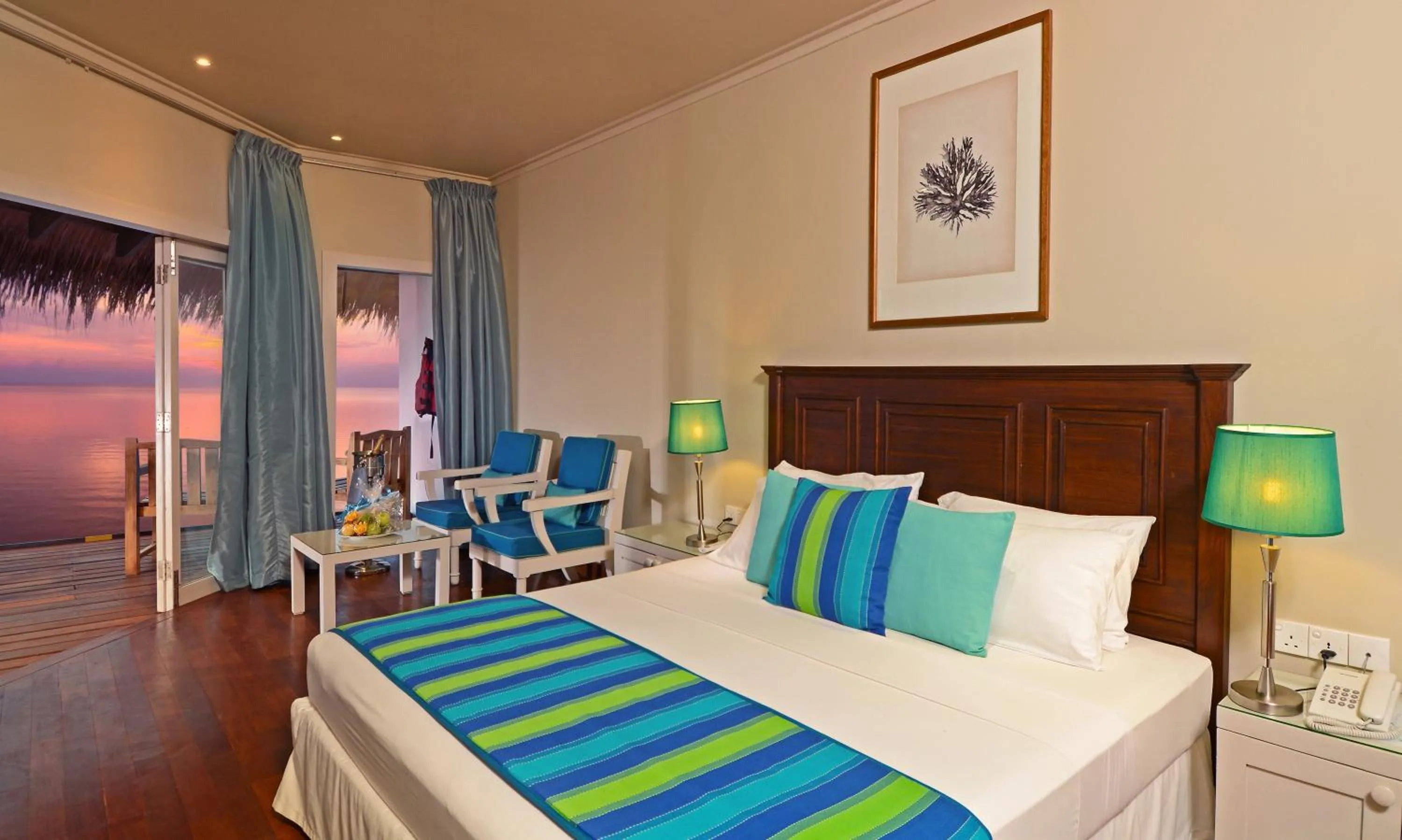 Seating area, Bed in Adaaran Club Rannalhi - All Inclusive - 45 Minutes away from Male by Speedboat