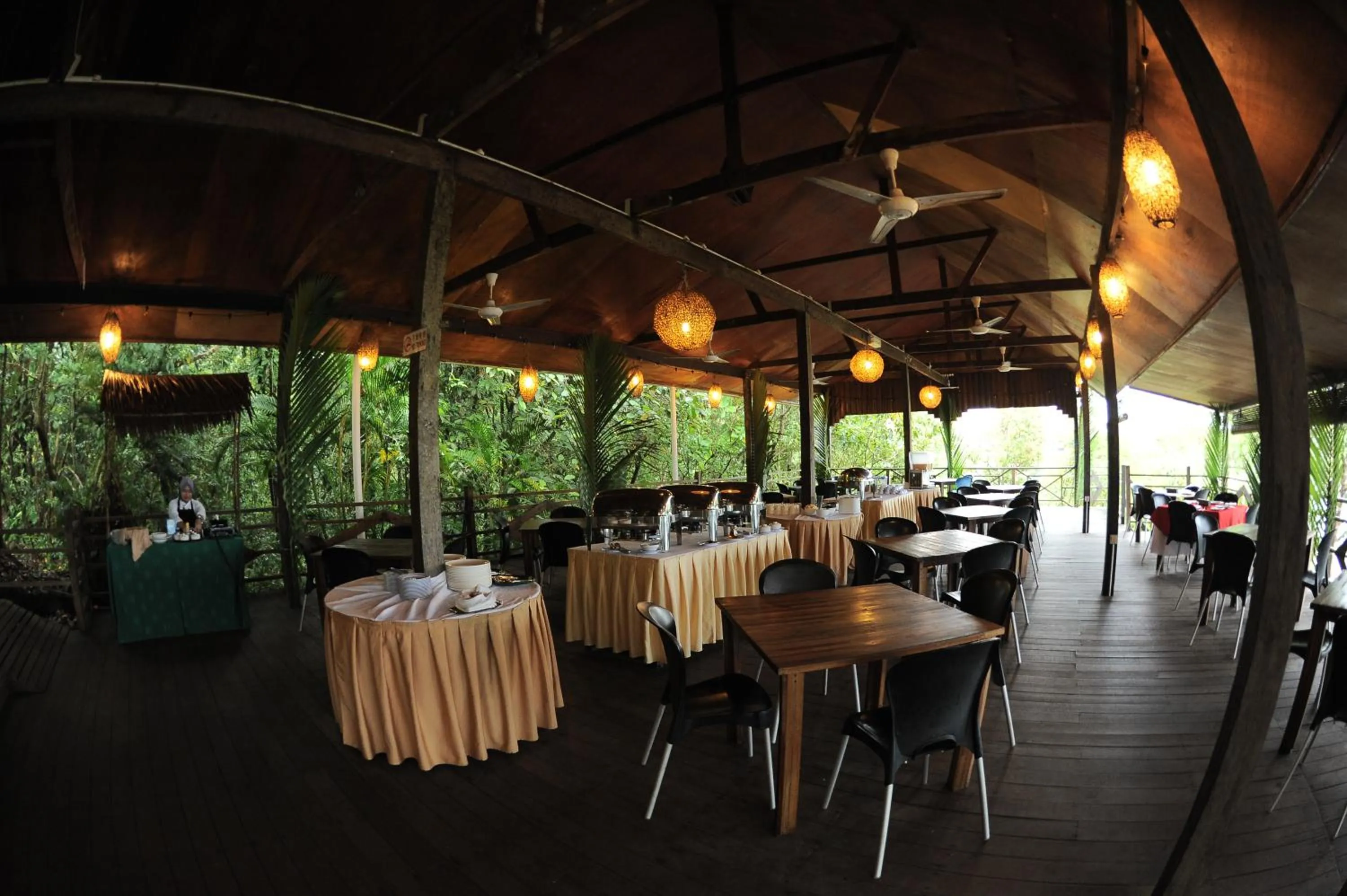 Dining area in Permai Rainforest Resort