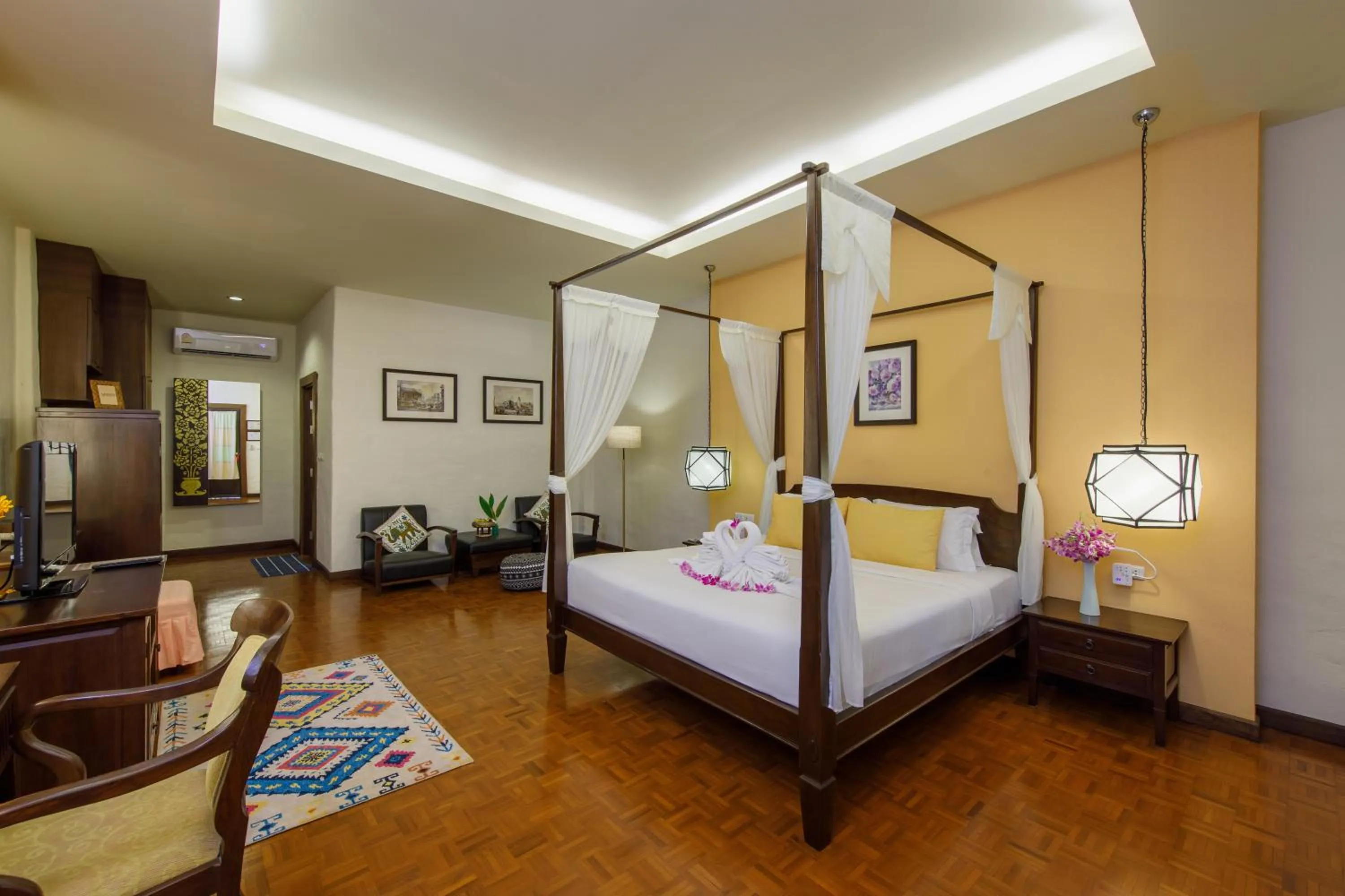 Bed in Vdara Pool Resort Spa Chiang Mai