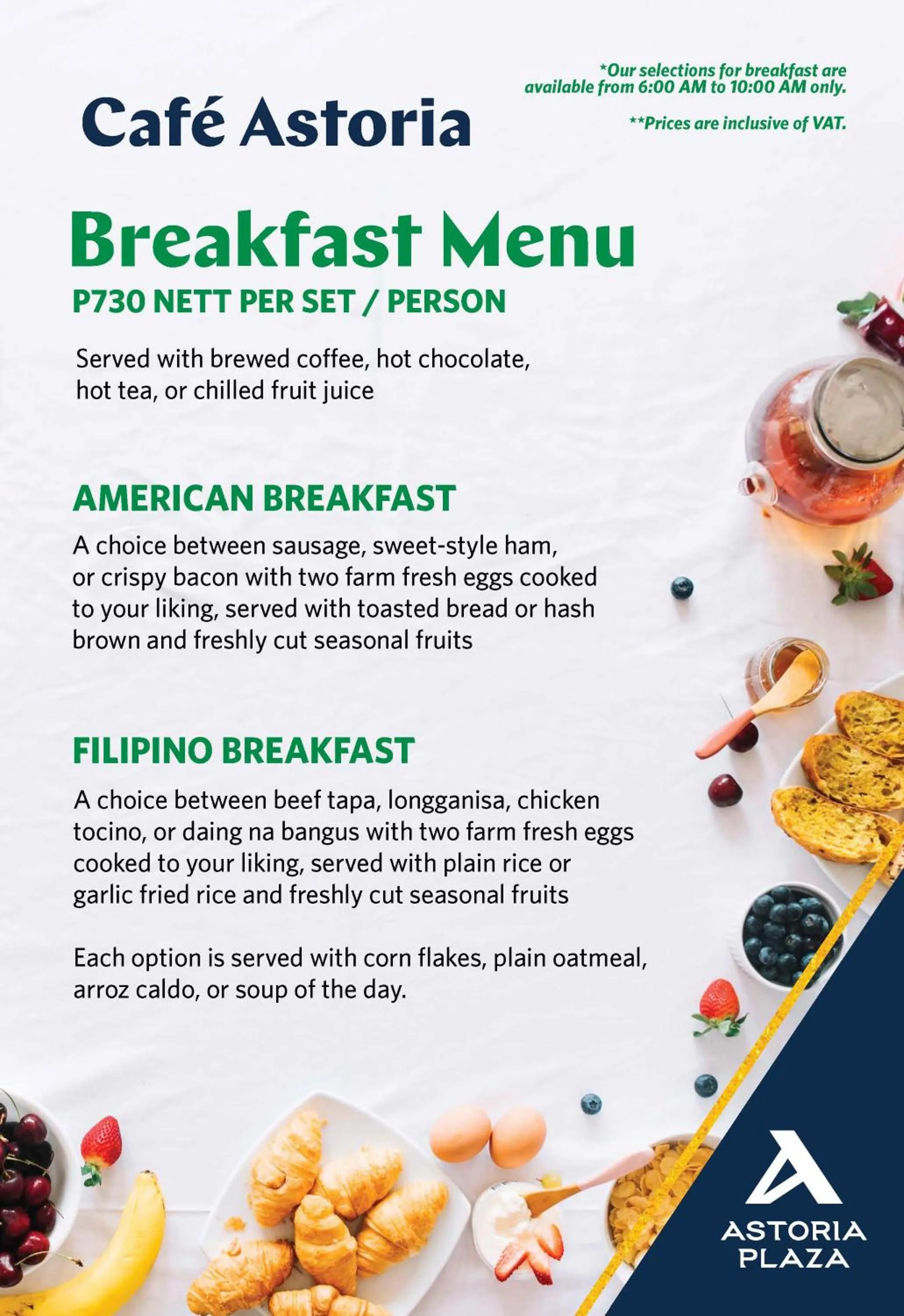 Restaurant/places to eat in Astoria Plaza