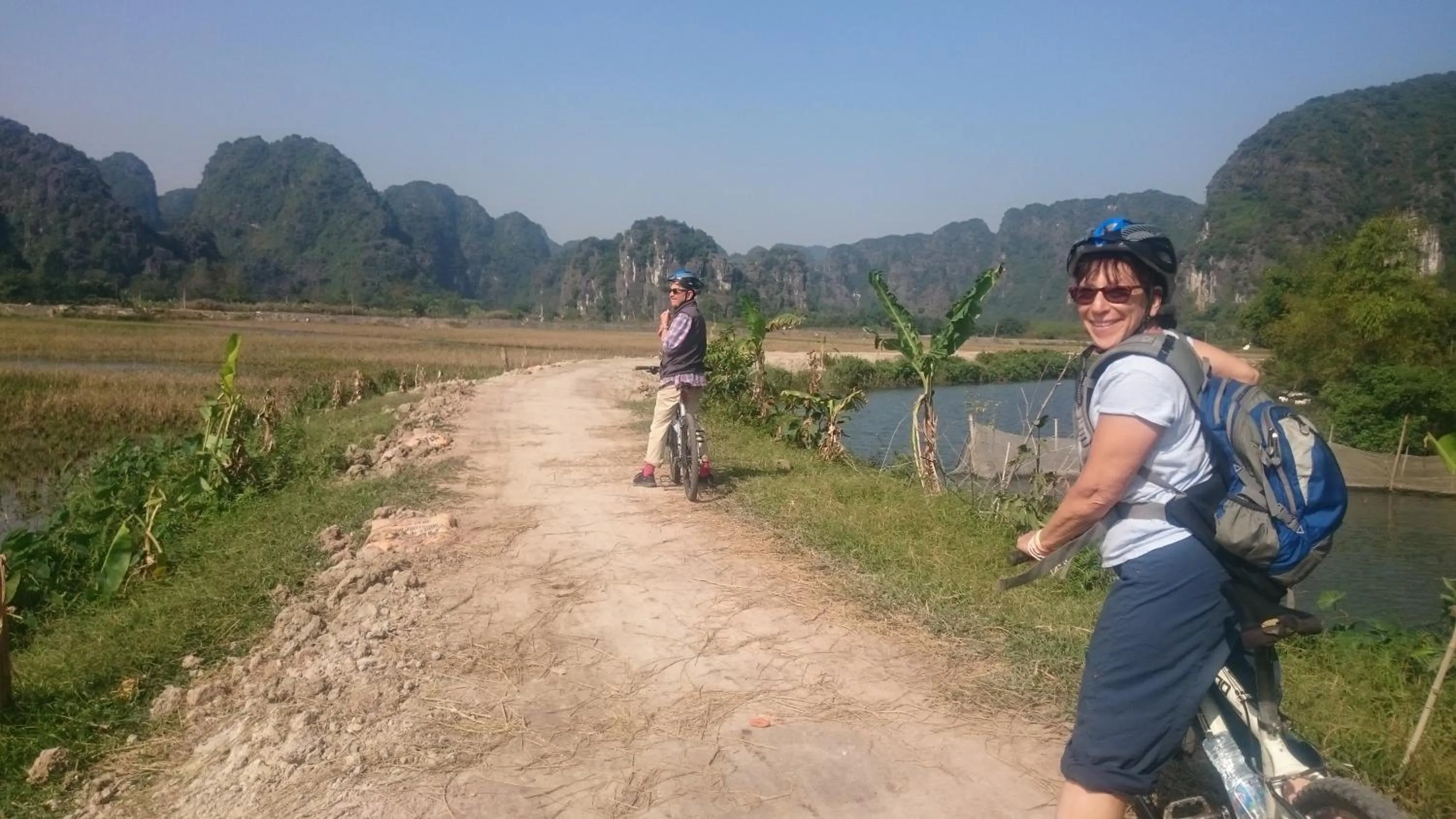 Cycling in Tam Coc Eco House