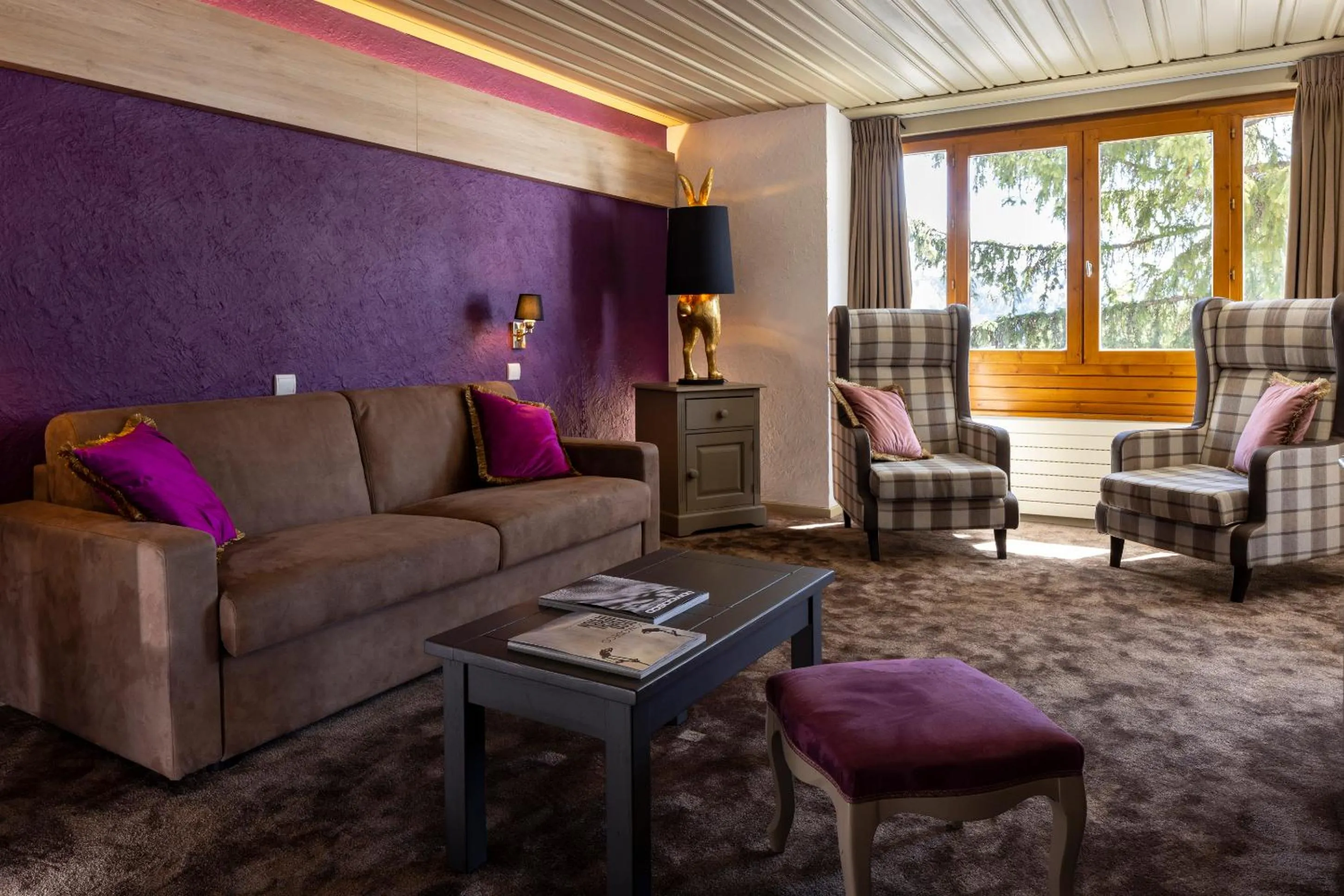 Seating area in Hôtel Courcheneige