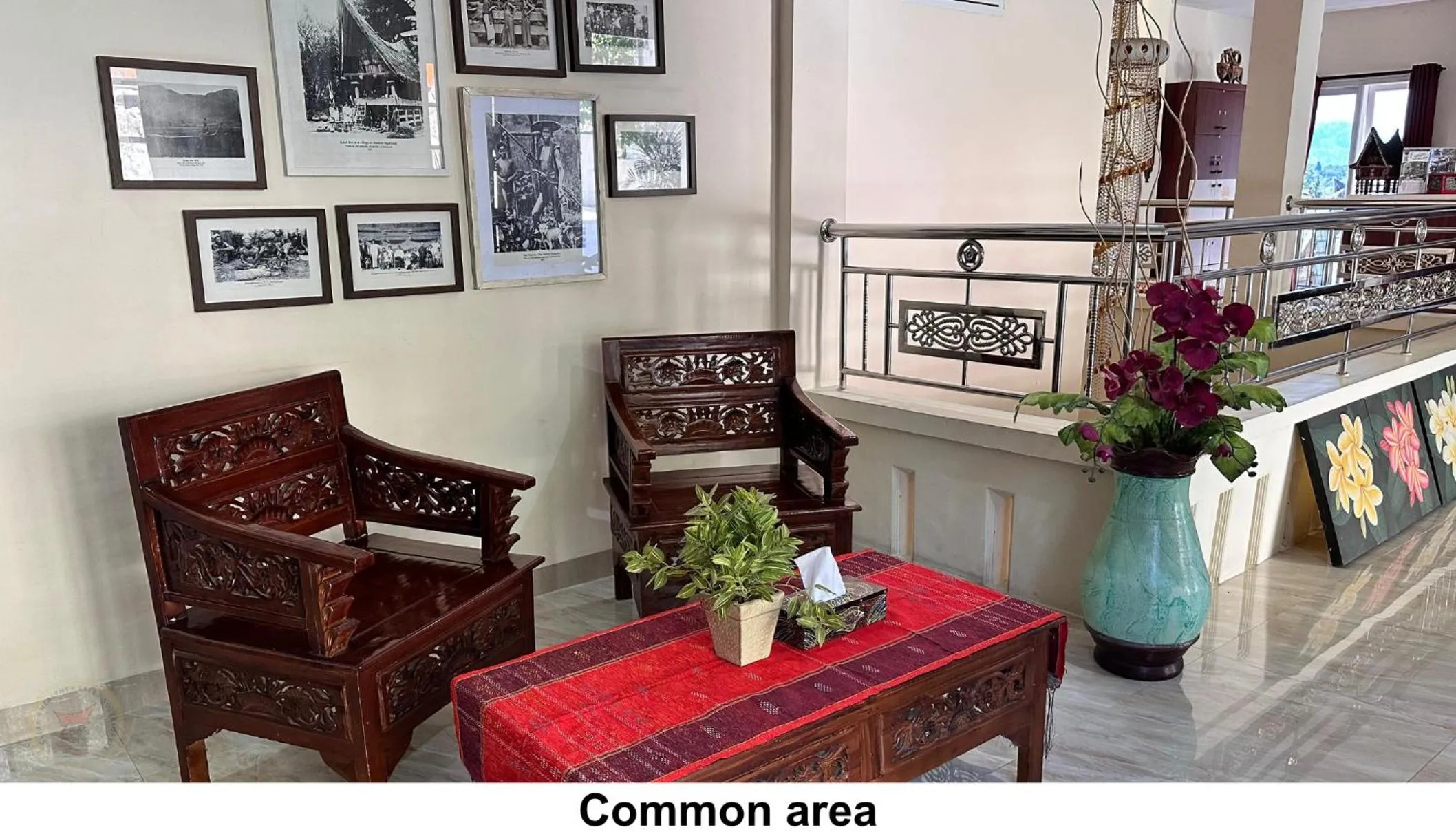 Seating area in Zoé’s Paradise Waterfront Hotel