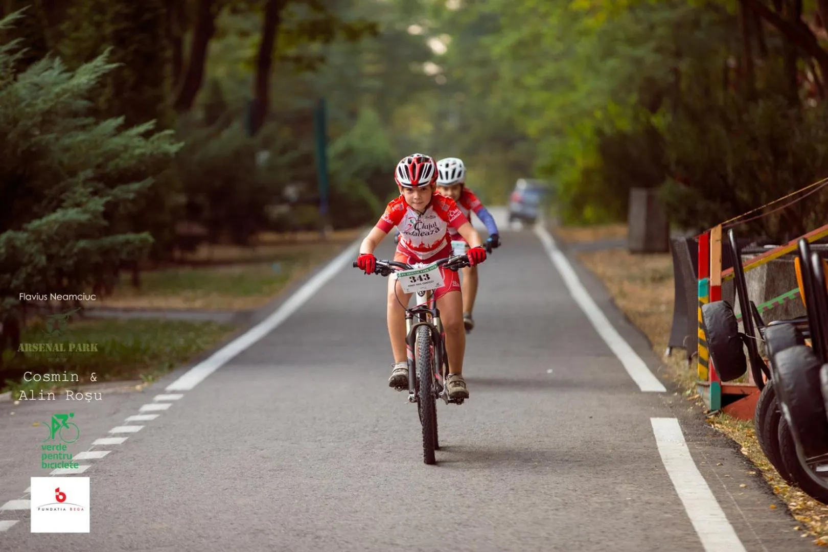 Cycling in Arsenal Park Transilvania