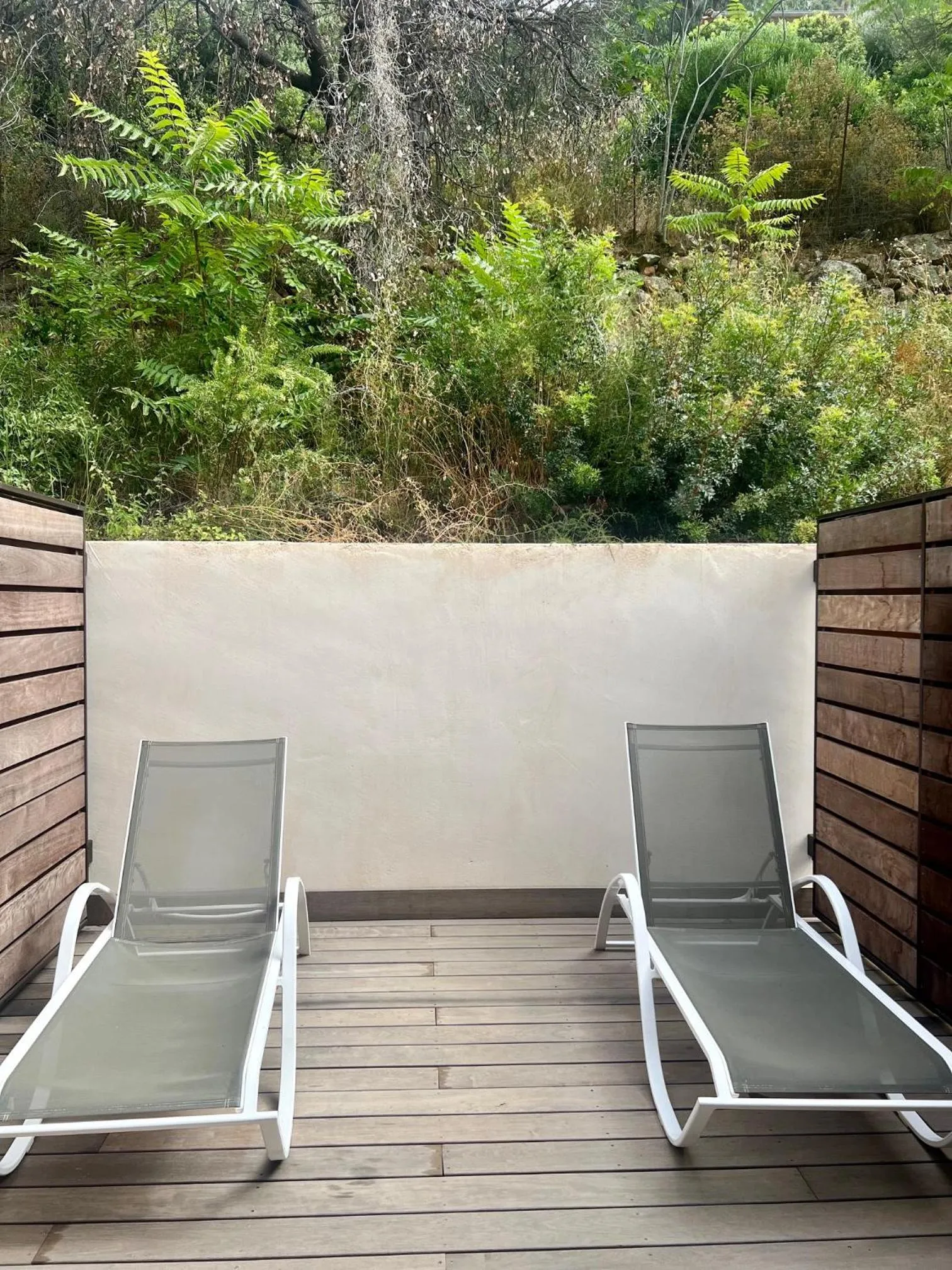 sunbed in Logis Hotel Le Lonca