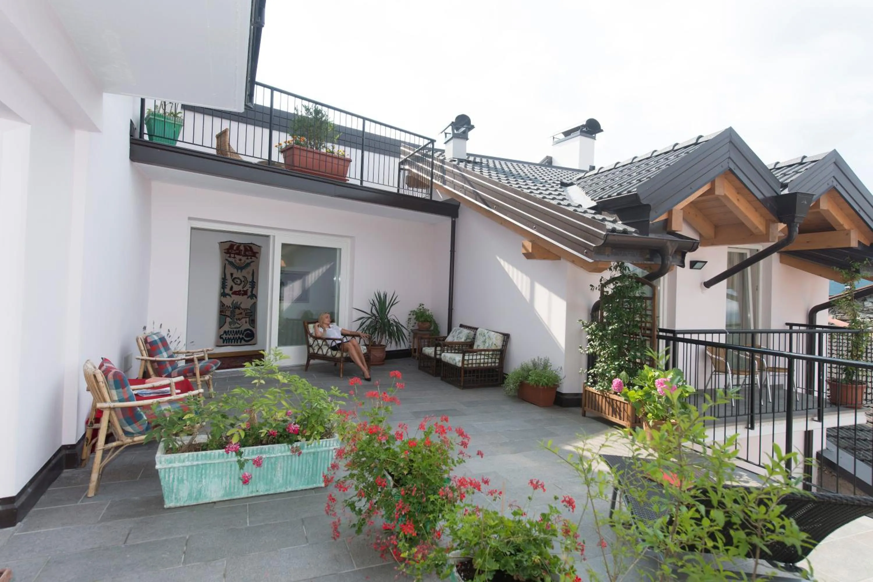 Patio in Hotel Romanda