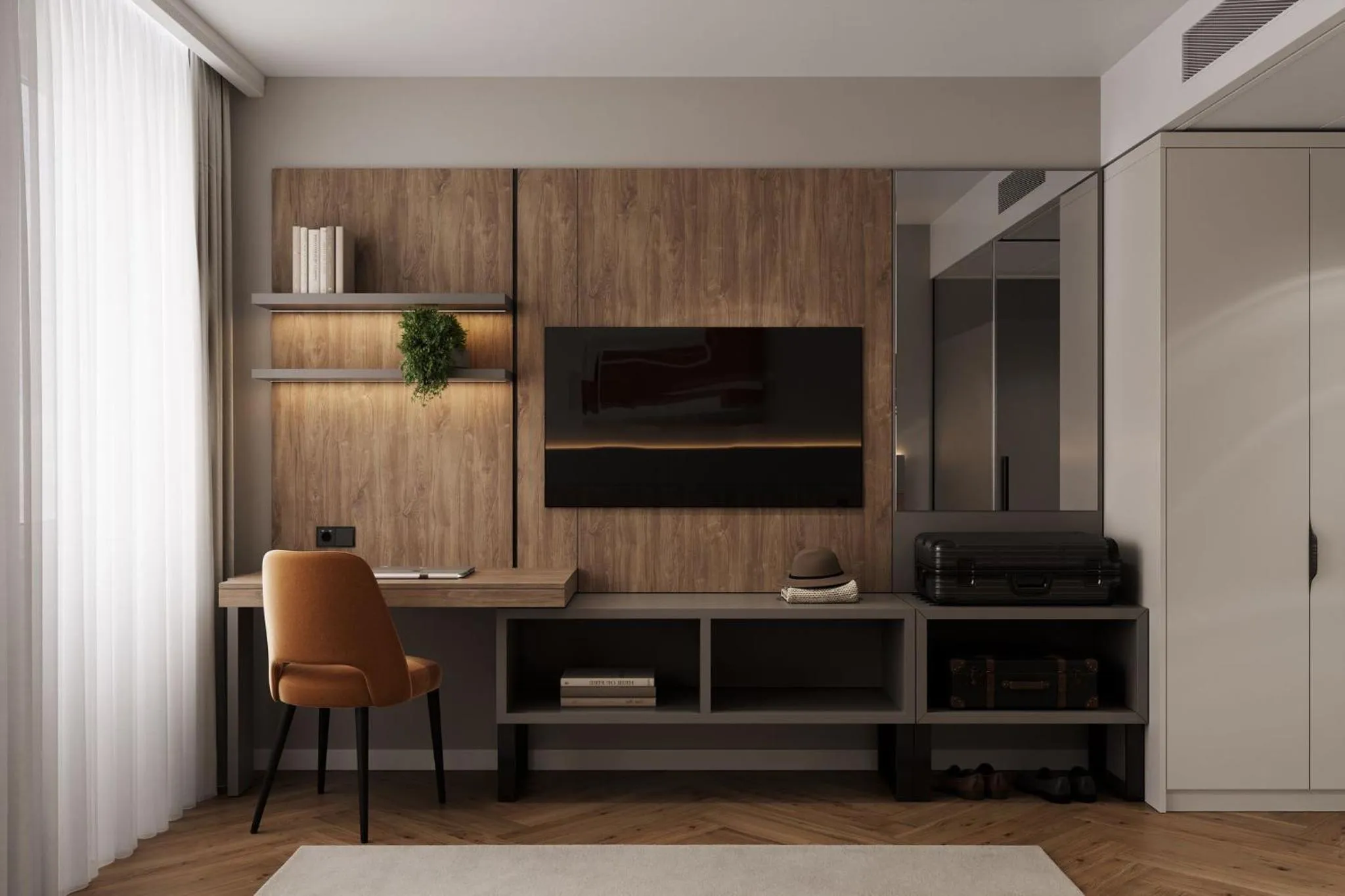 wardrobe in Tailormade Hotel METROPOL St Gallen