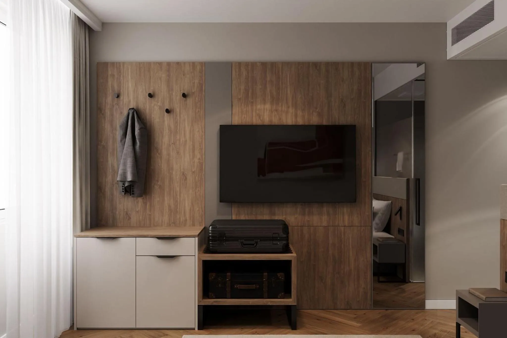 wardrobe in Tailormade Hotel METROPOL St Gallen