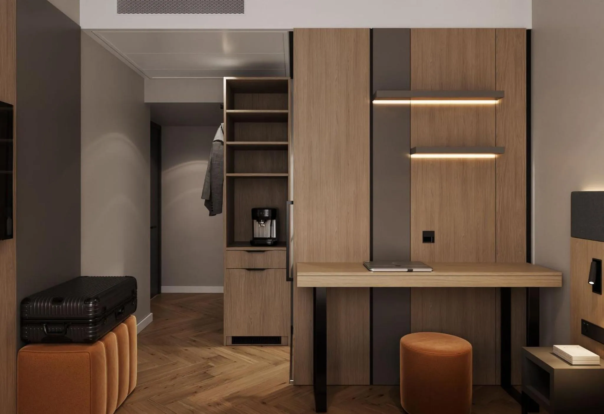 wardrobe in Tailormade Hotel METROPOL St Gallen