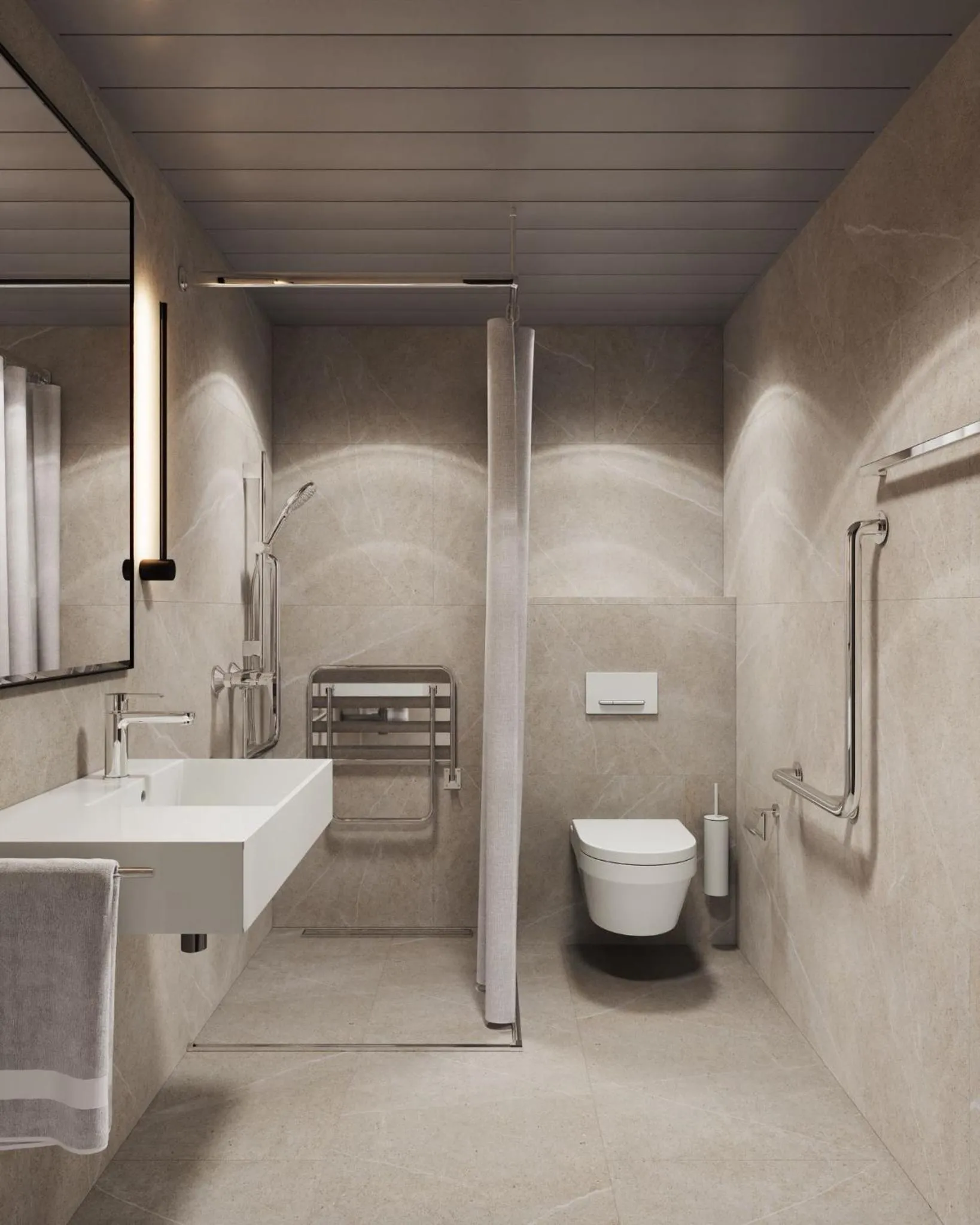 Shower in Tailormade Hotel METROPOL St Gallen