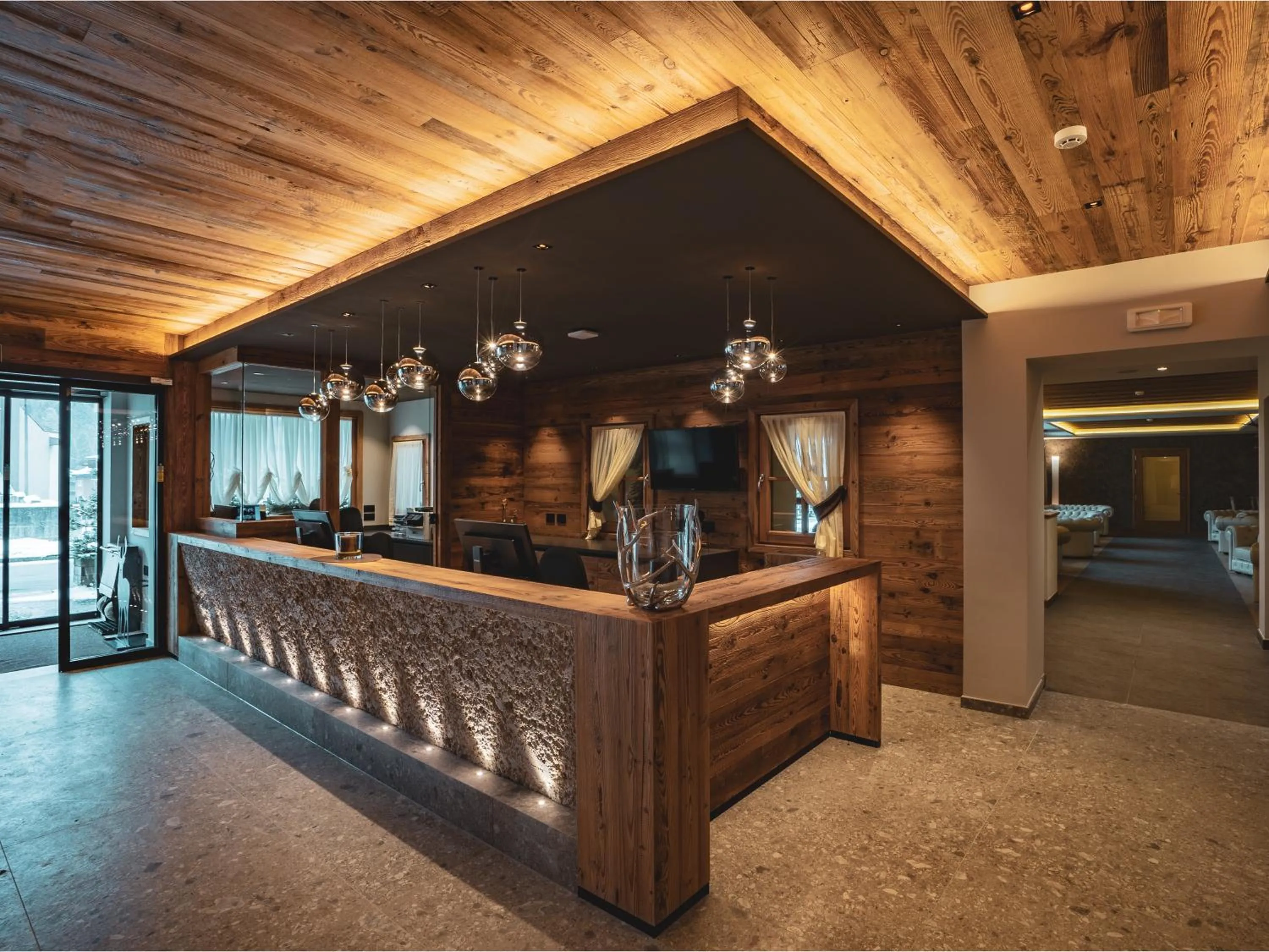 Lobby or reception in Hotel Crozzon