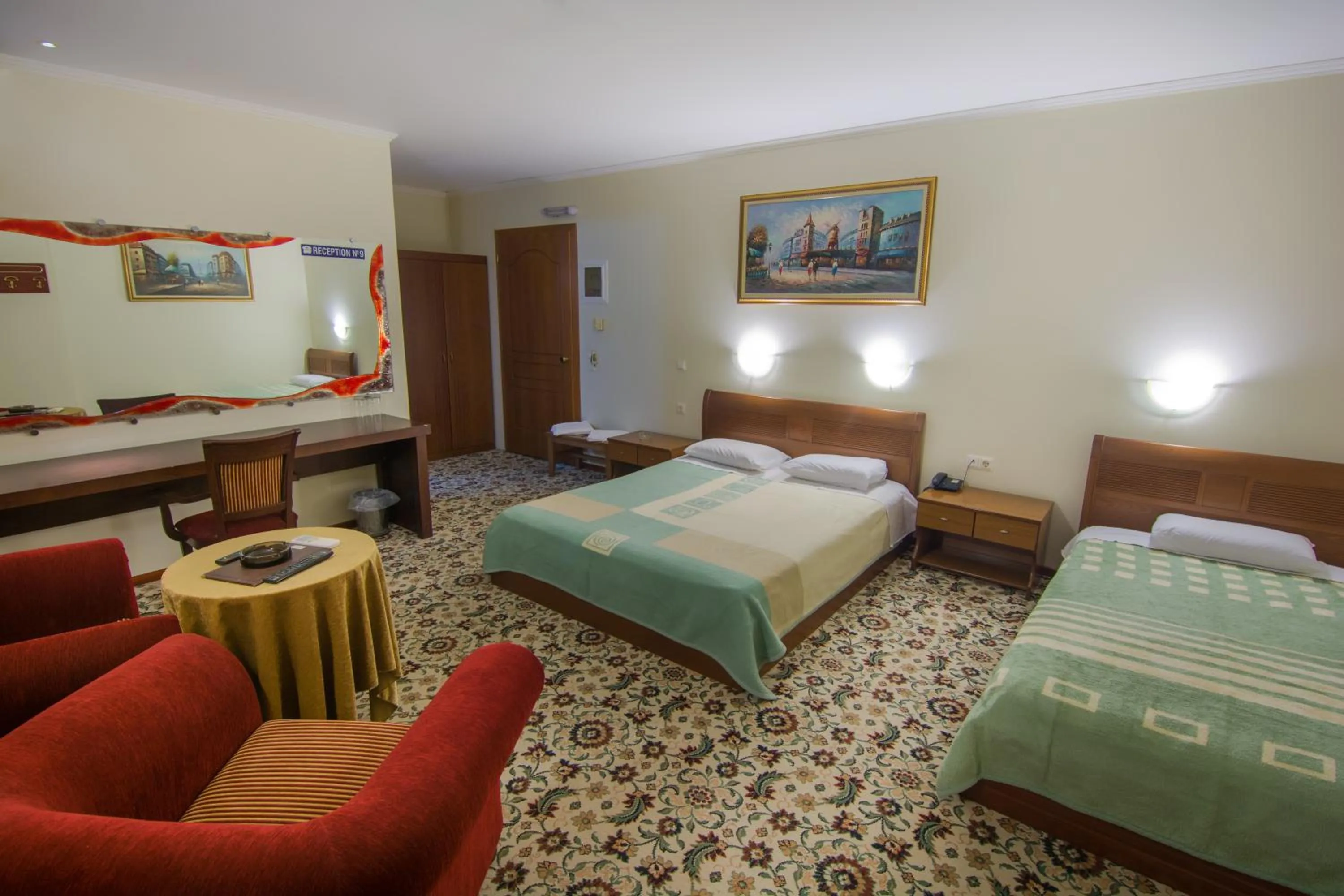 Bed in Hotel Alexandros