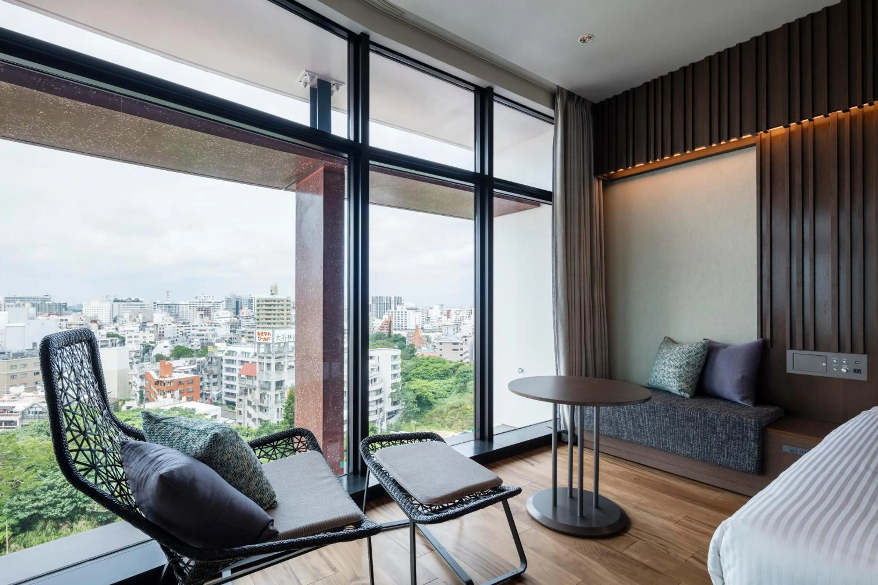 Seating area in JR Kyushu Hotel Blossom Naha