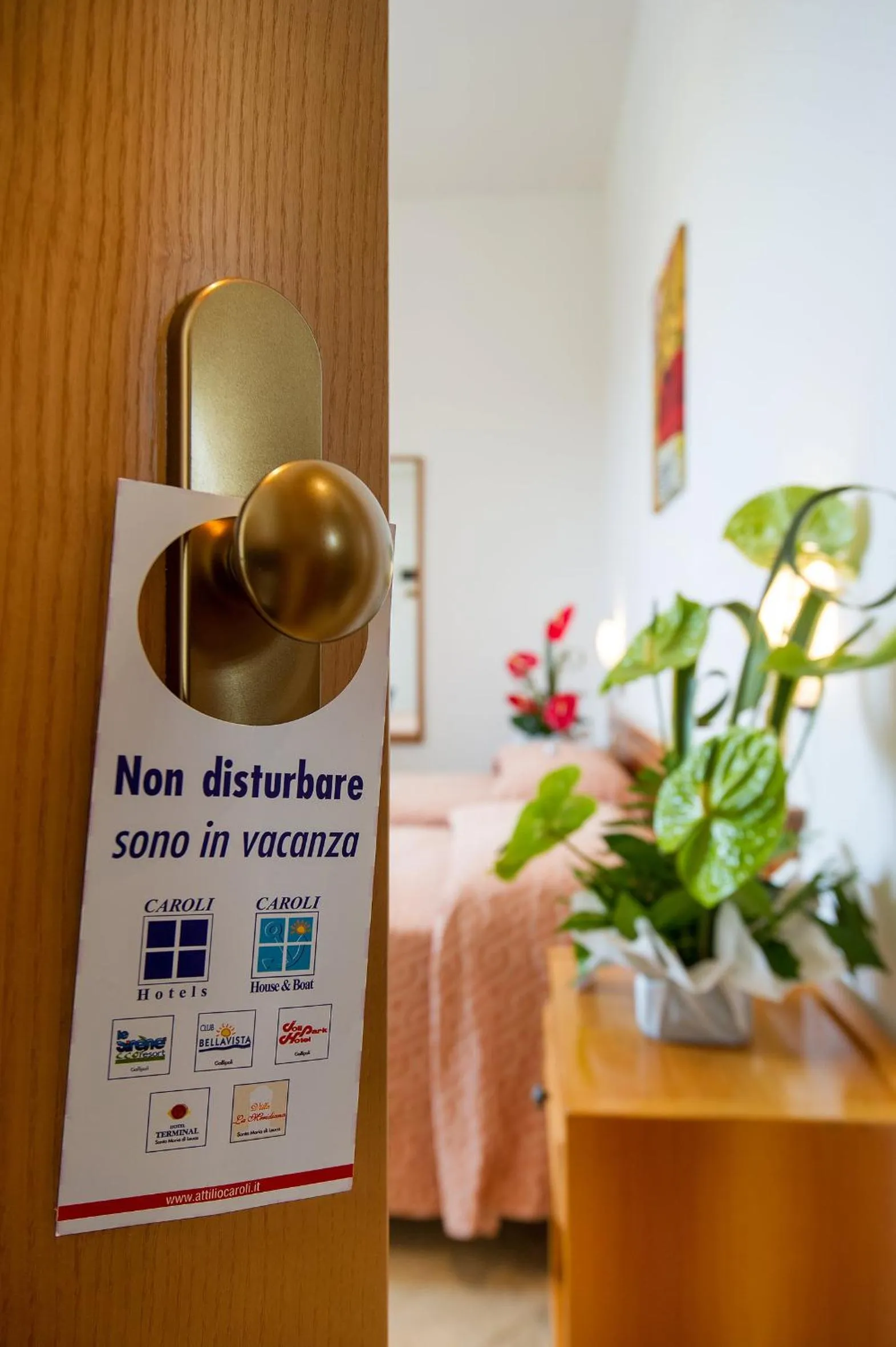 Decorative detail, Bed in Joli Park Hotel - Caroli Hotels