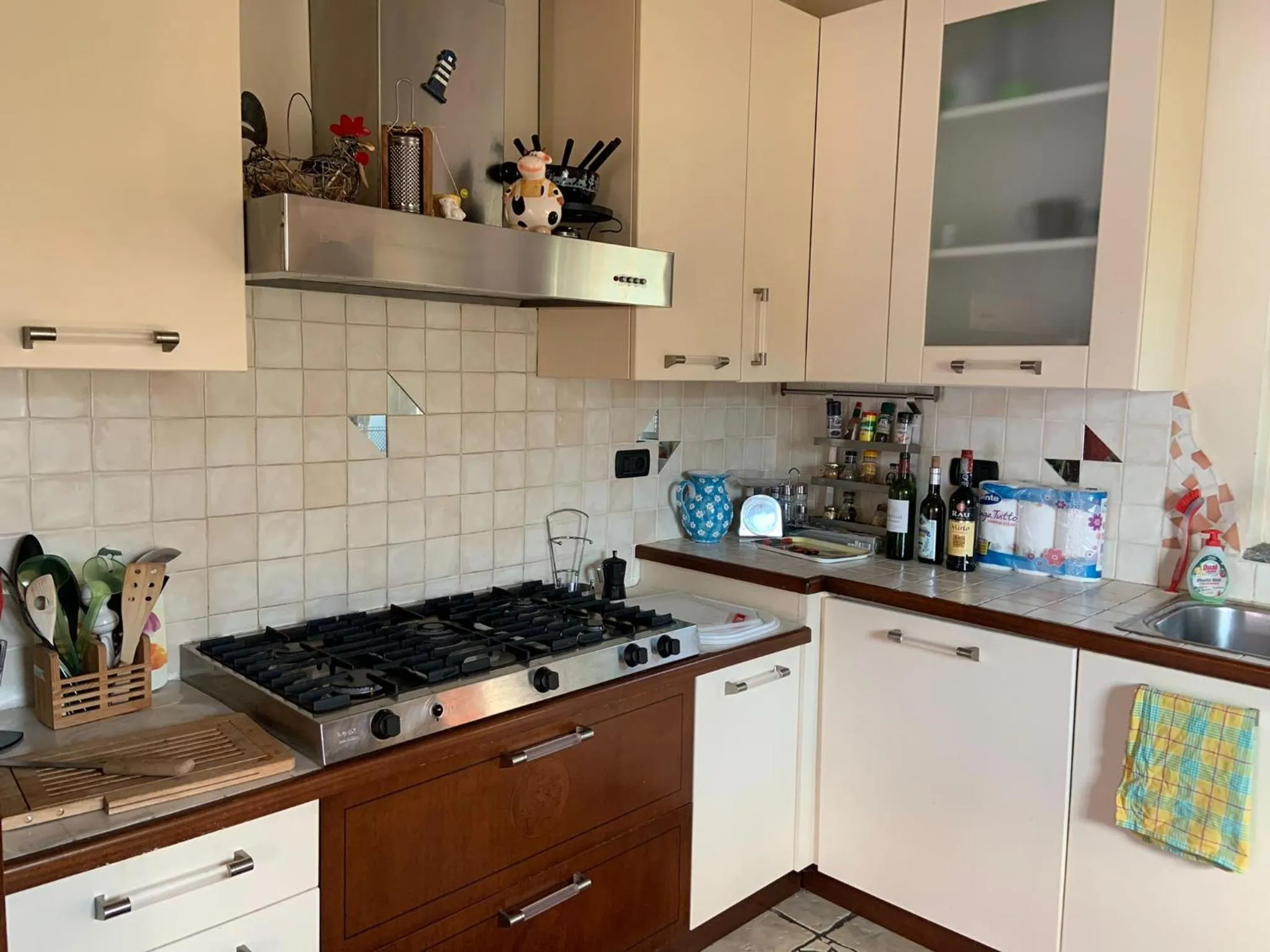 Kitchen or kitchenette in B&B Dolce vista al lago Lugano