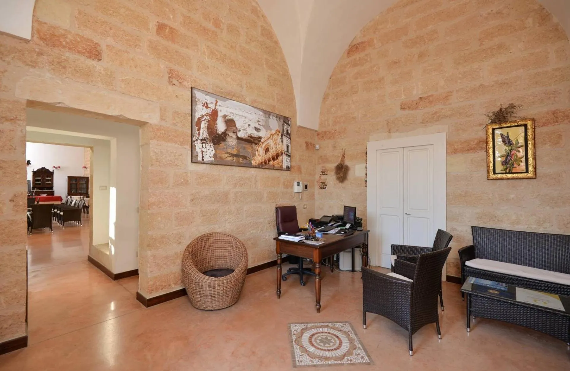 Lobby or reception in Masseria Li Campi