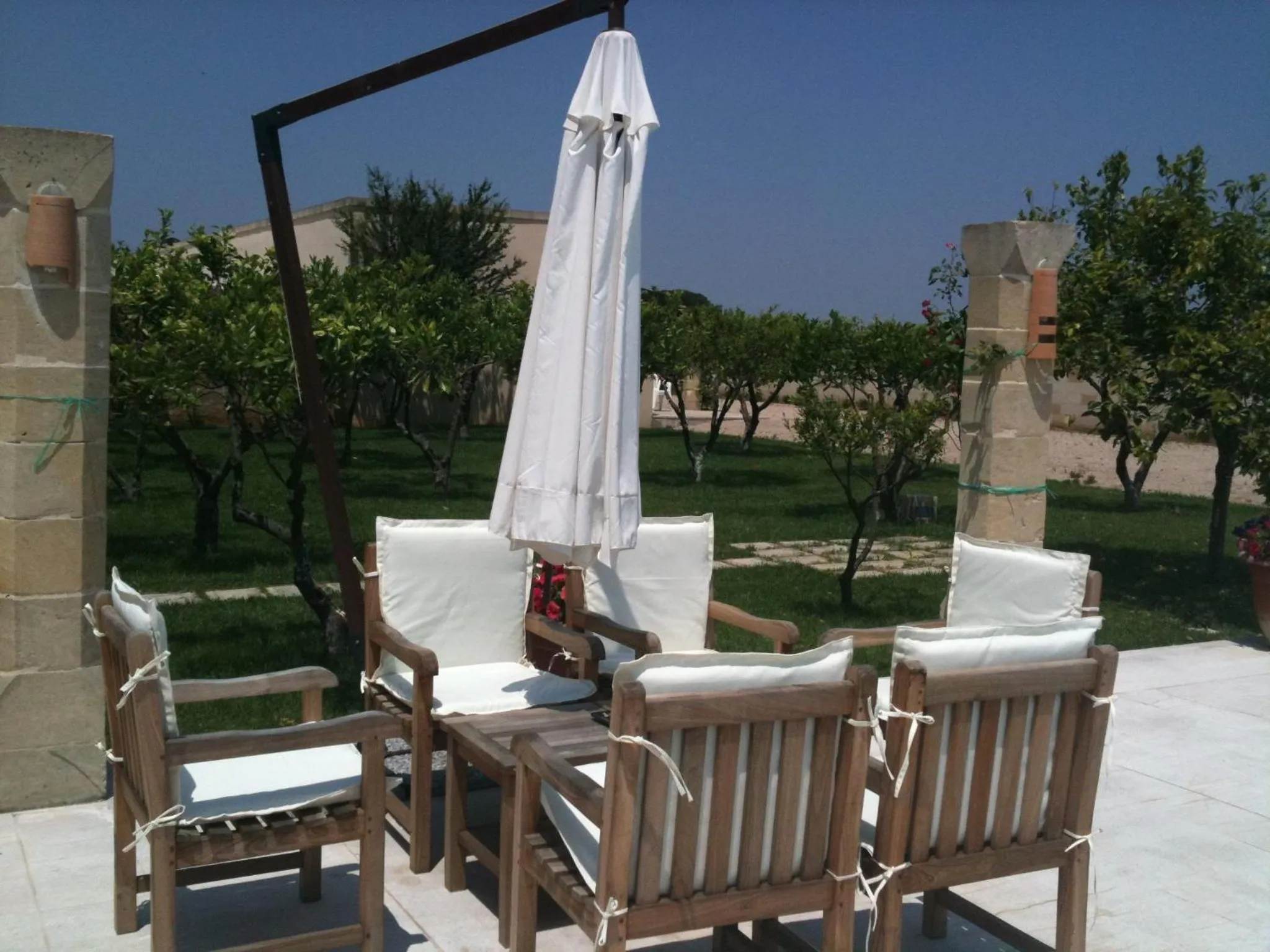 Pool view in Masseria Li Campi