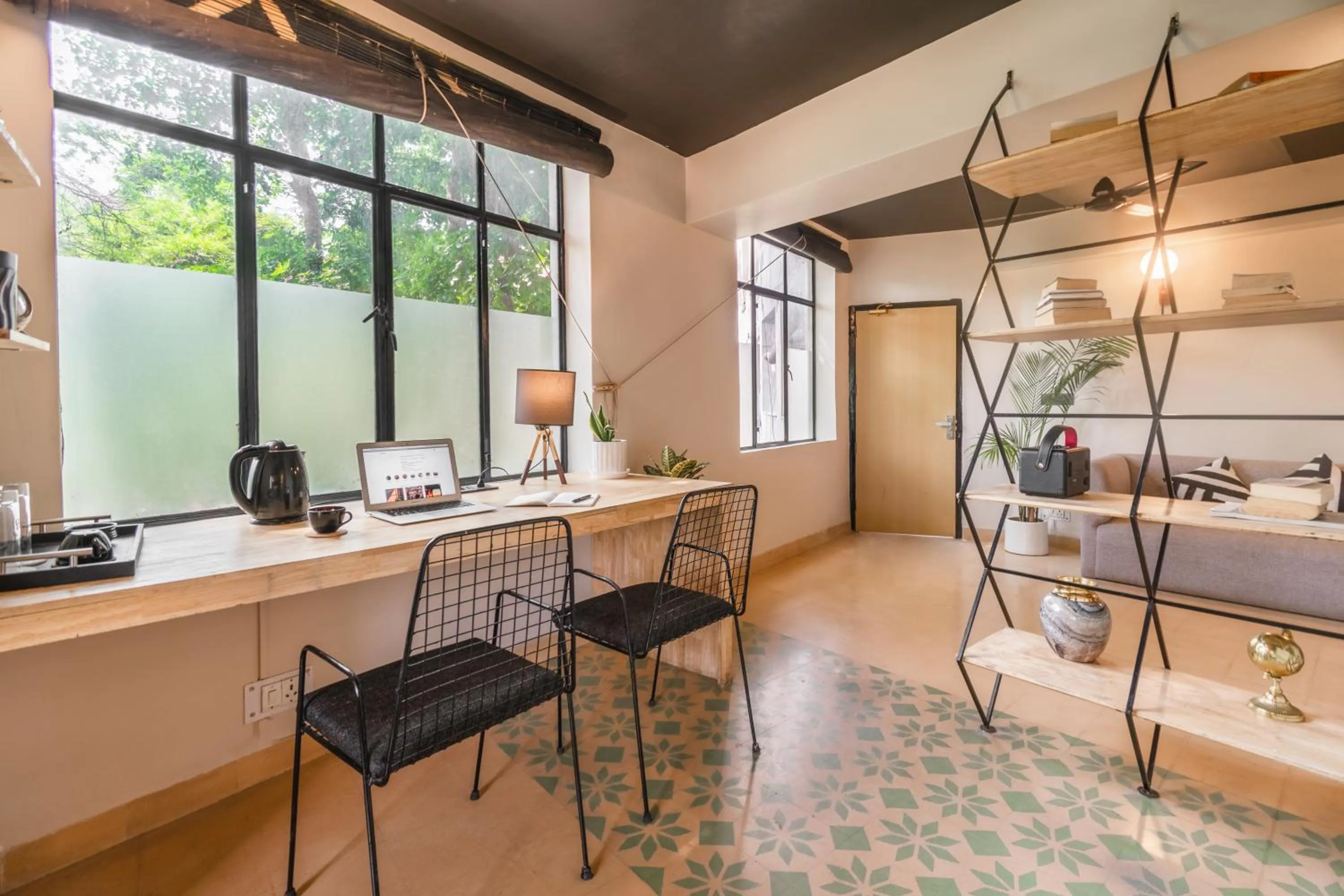 Living room in Minimalist One Hauz Khas Village