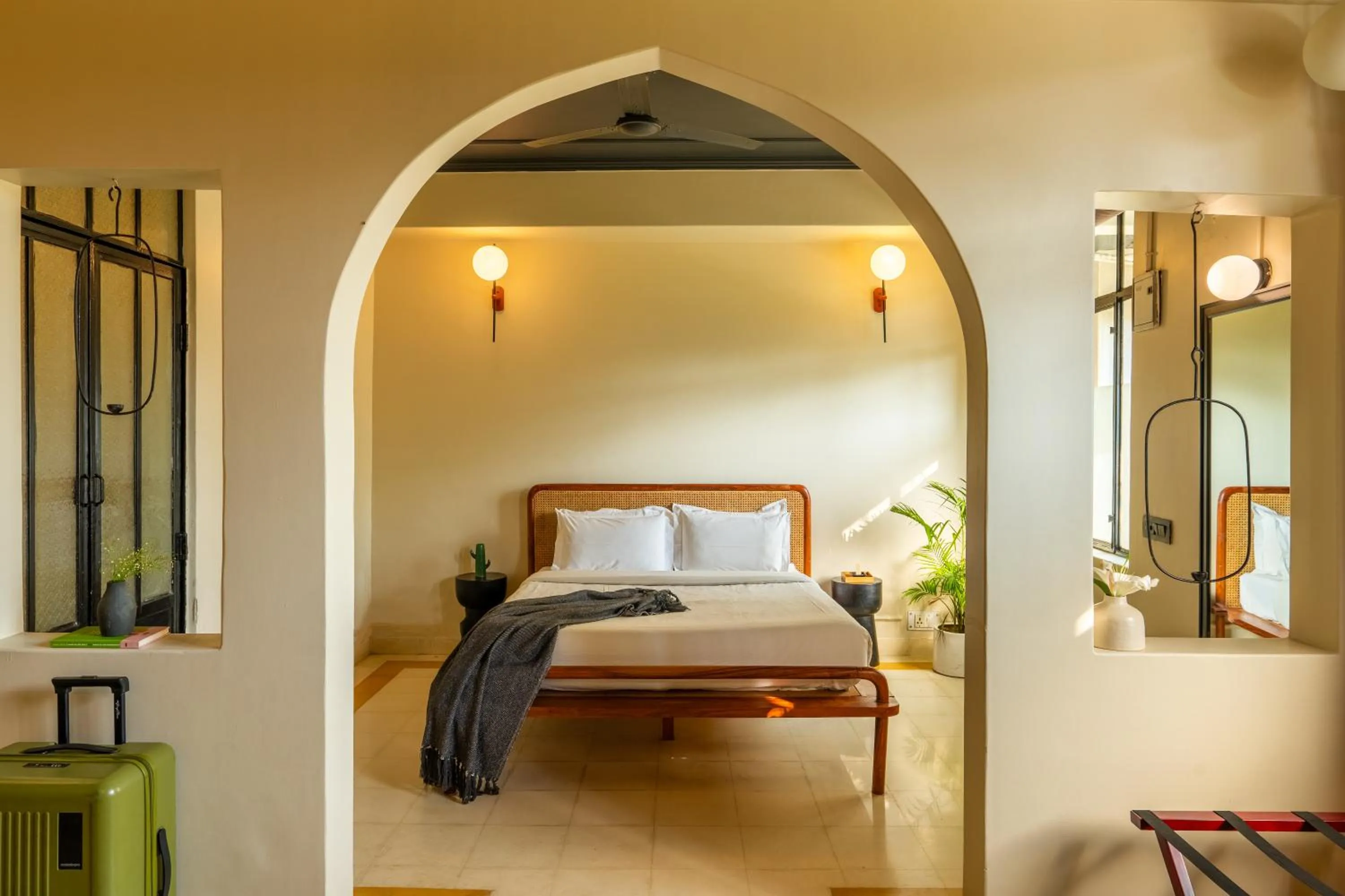 Bed in Minimalist One Hauz Khas Village