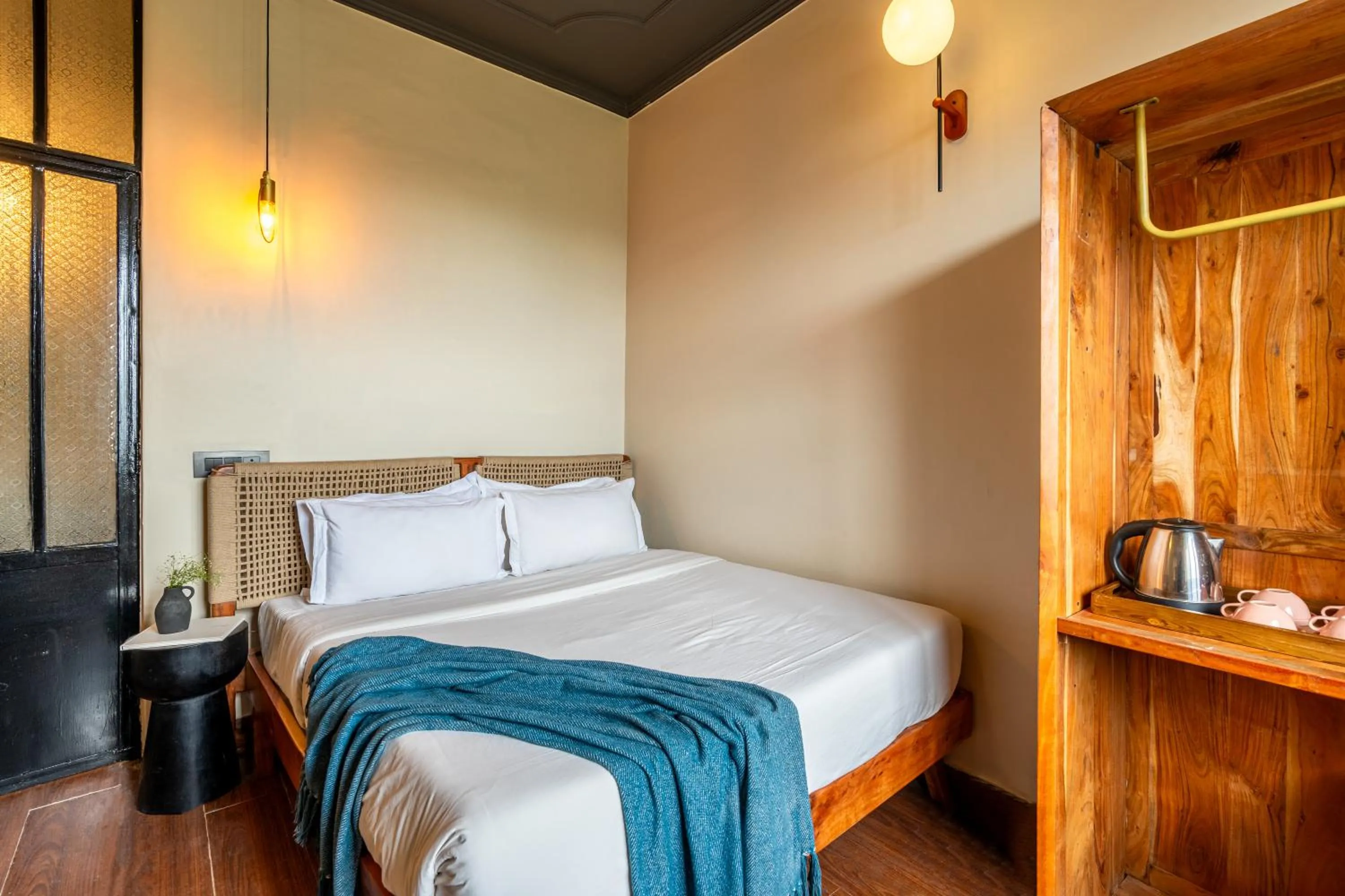 Bed in Minimalist One Hauz Khas Village