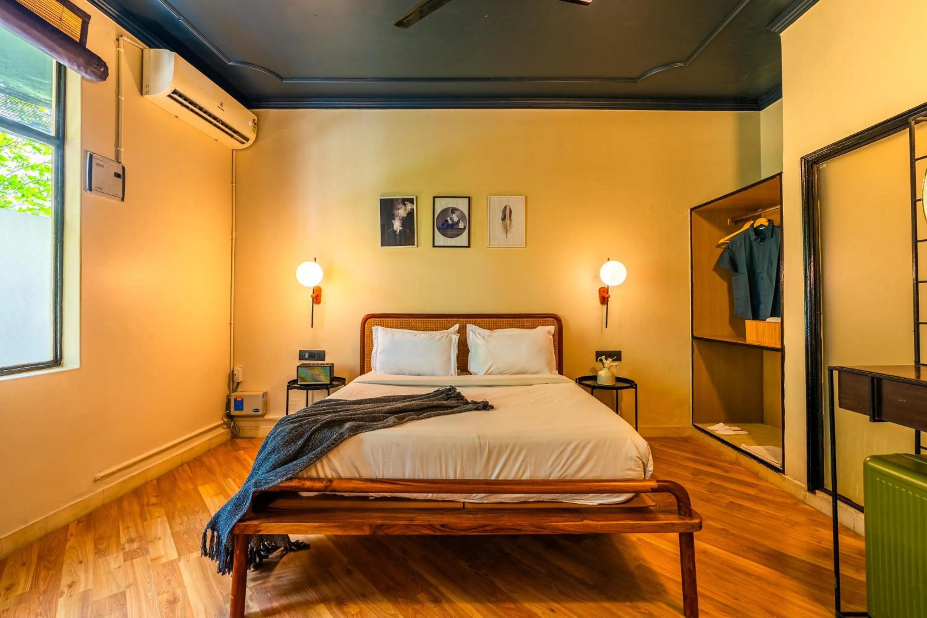 Bed in Minimalist One Hauz Khas Village