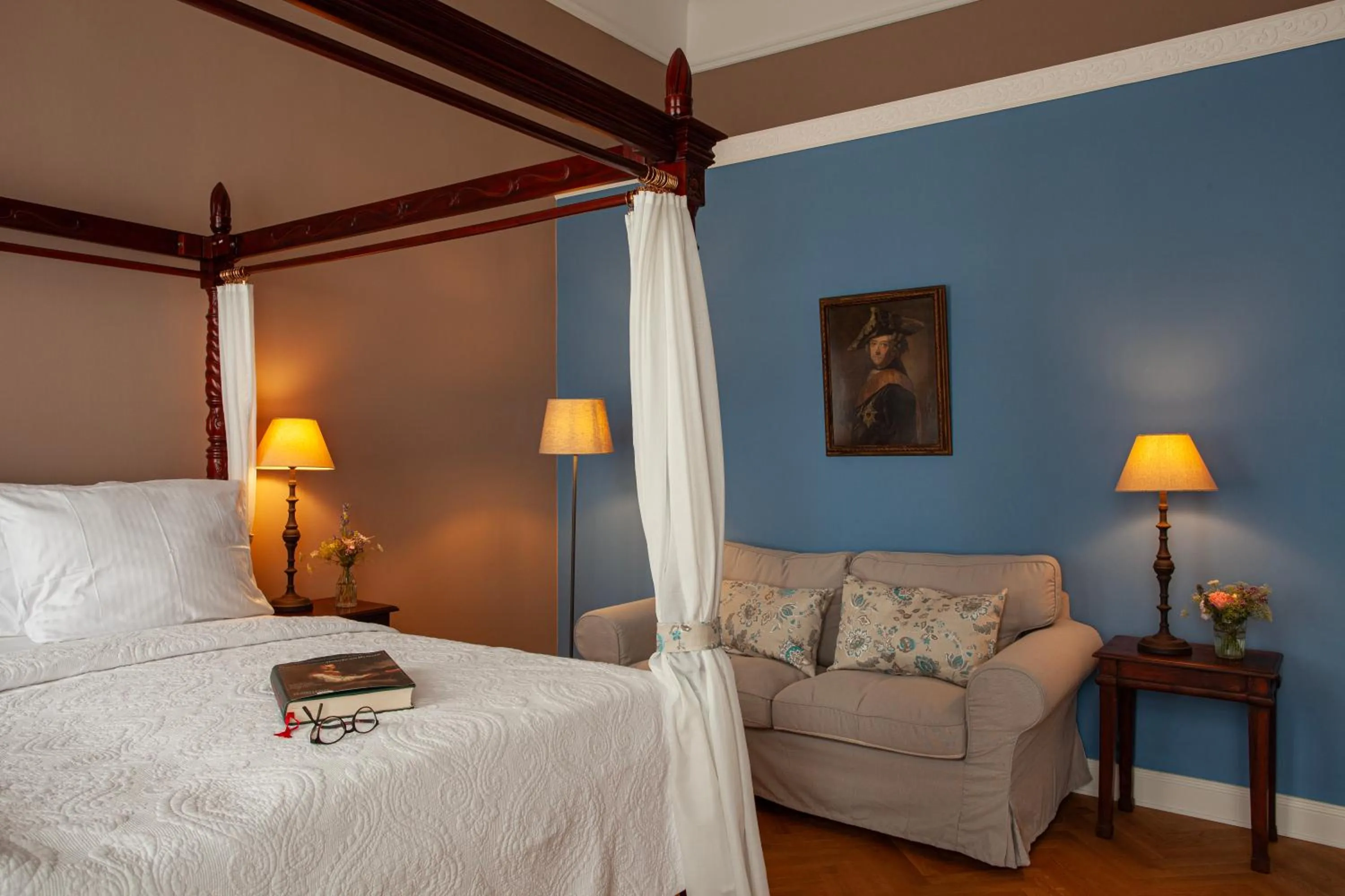 Bed in Schlosshotel Ziethen