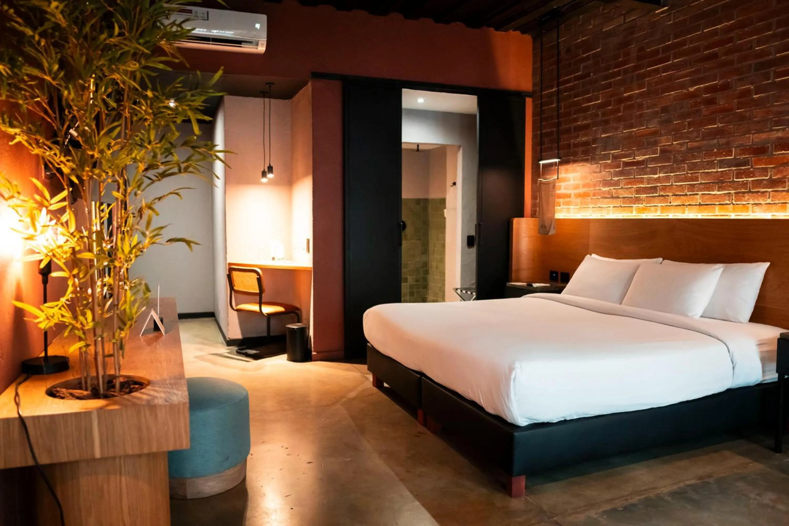 Bed in The Art Hotel Medellin